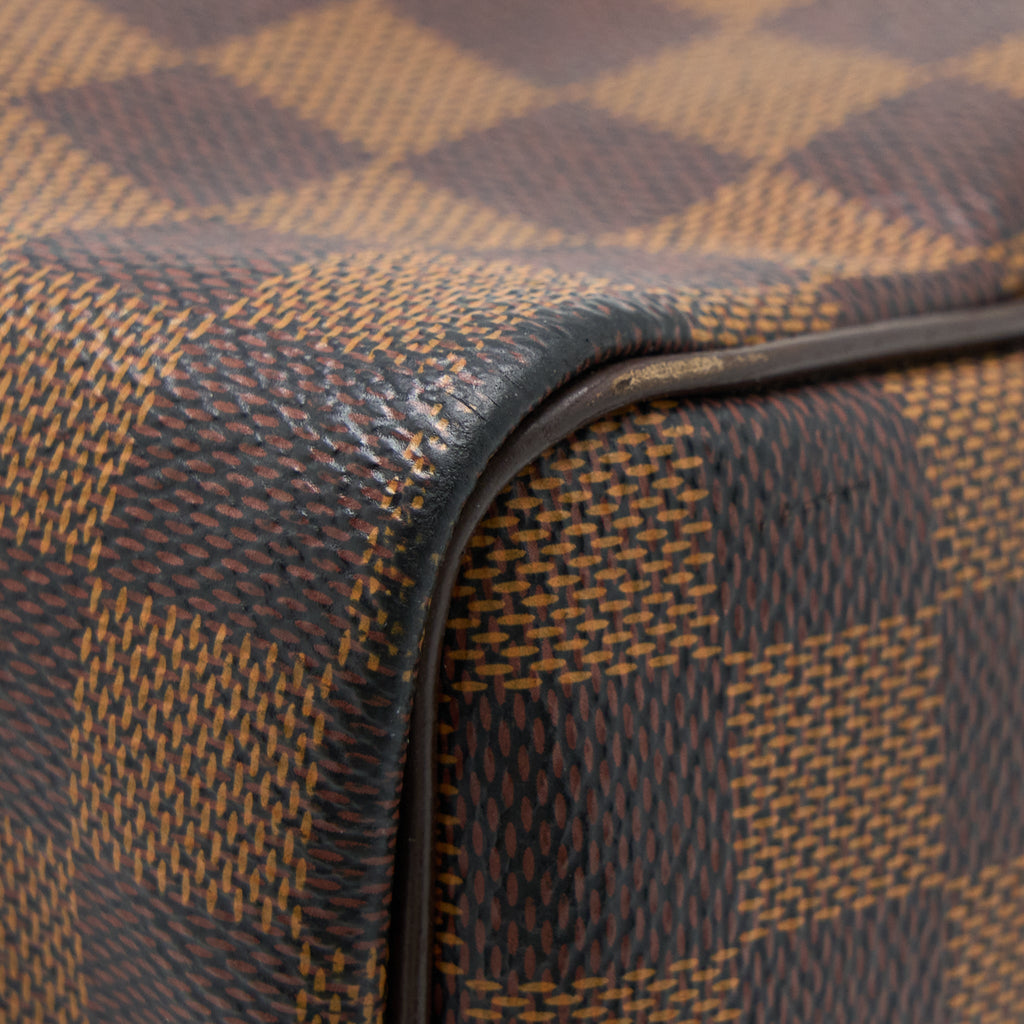 LOUIS VUITTON SPEEDY BANDOULIERE 25 DAMIER EBENE CANVAS GHW