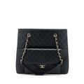 CHANEL 19C LARGE SHOPPING TOTE BAG CAVIAR BLACK LGHW