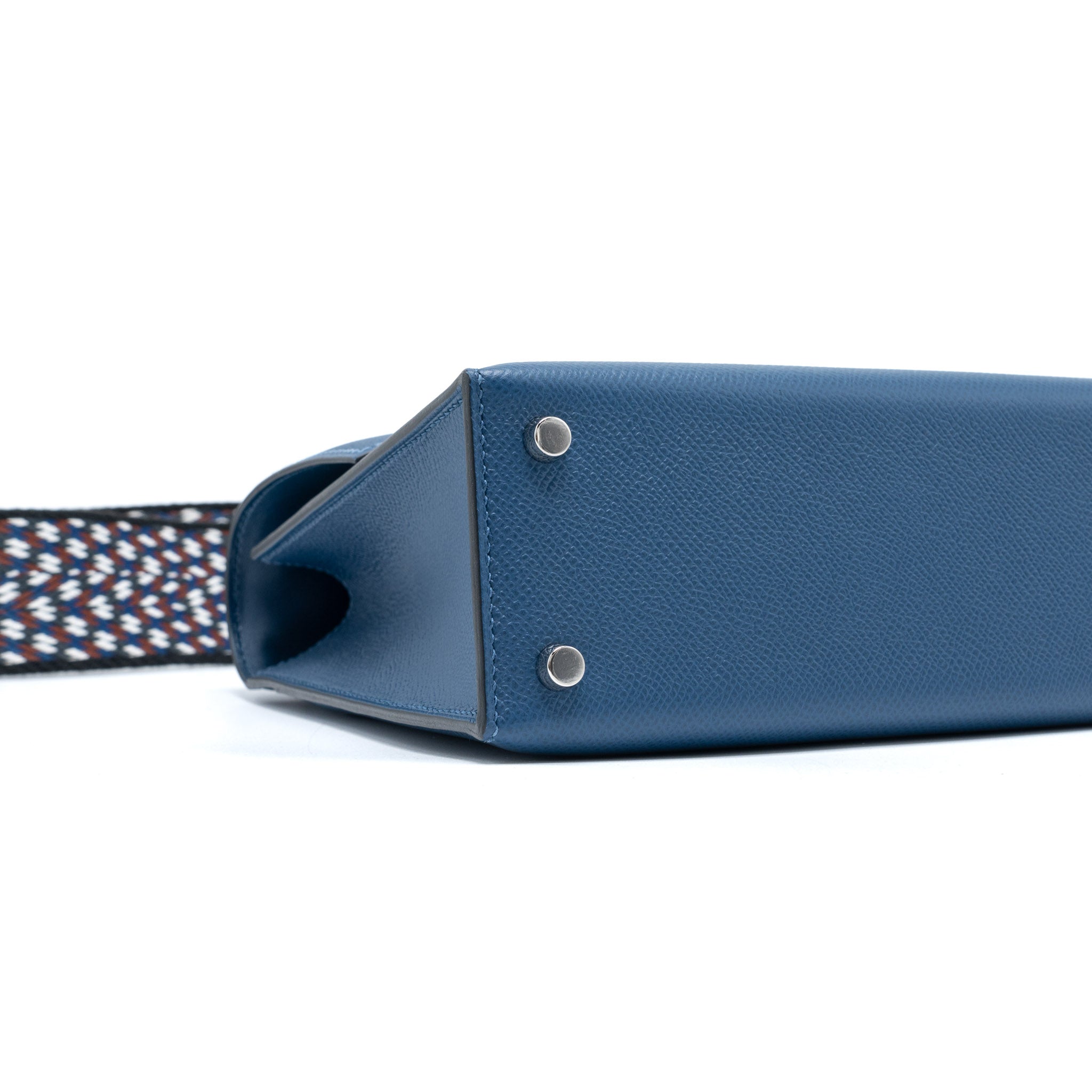 HERMES SAC VERROU 21 EPSOM/SANGLE DEEP BLUE MULTICOLOUR STRAP SHW