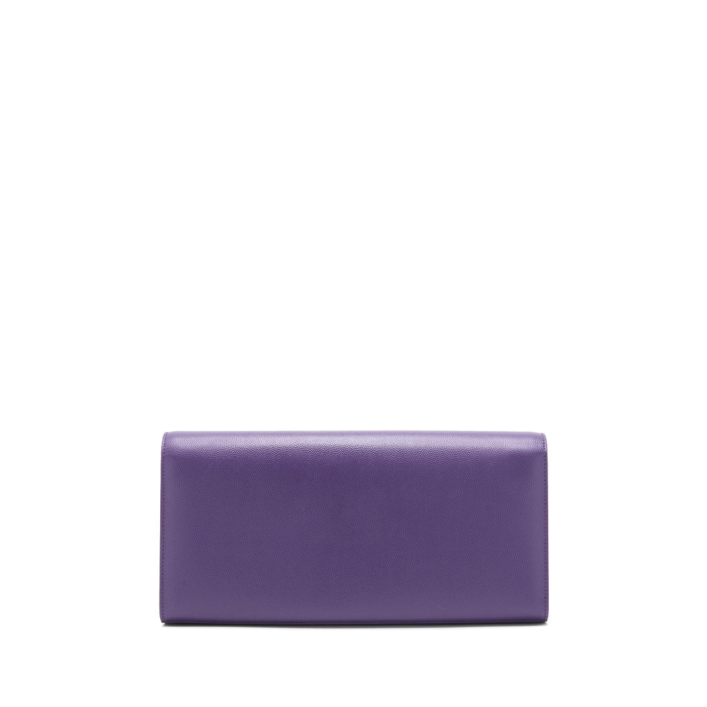 SAINT LAURENT/YSL CLUTCH CAVIAR PURPLE GHW