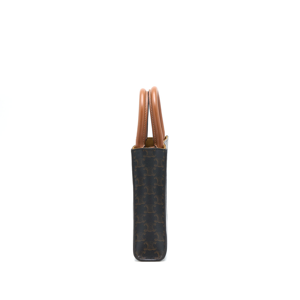 CELINE MINI VERTICAL CABAS TRIOMPHE CANVAS GHW