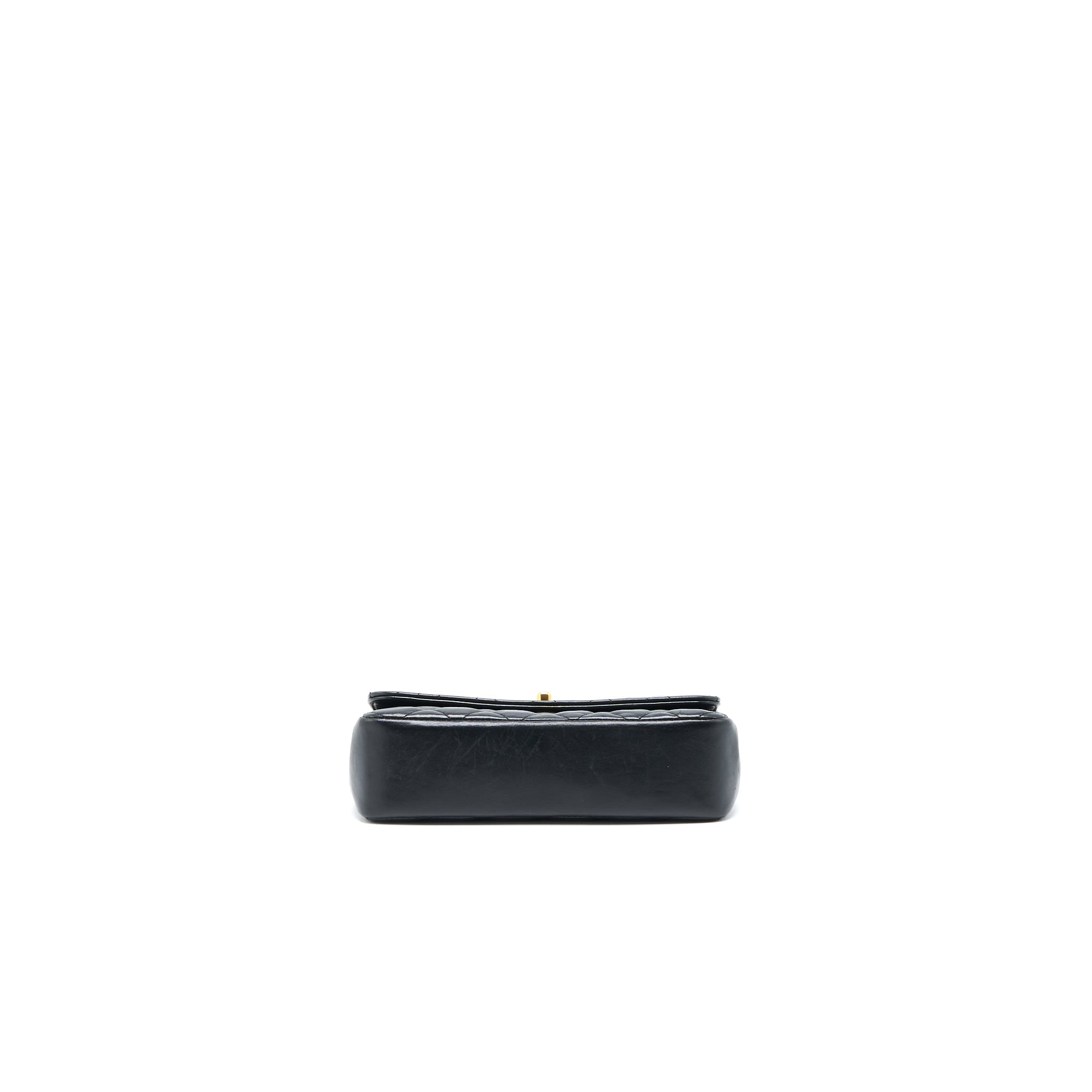 CHANEL VINTAGE MINI FLAP BAG LAMBSKIN BLACK GHW