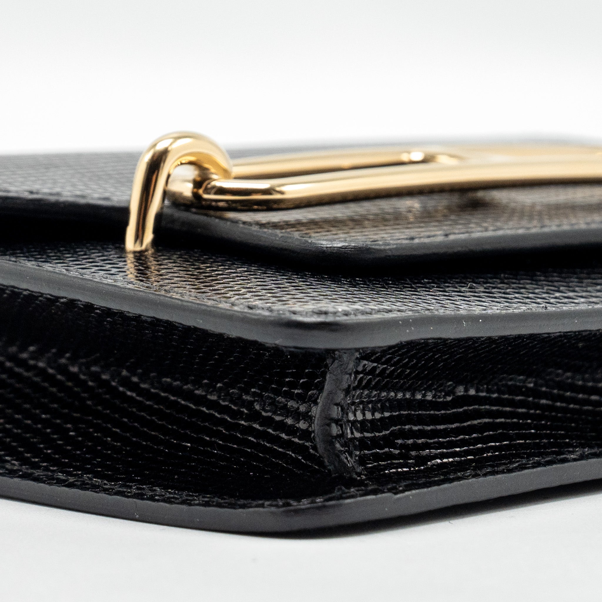 HERMES ROULIS SLIM LIZARD BLACK GHW
