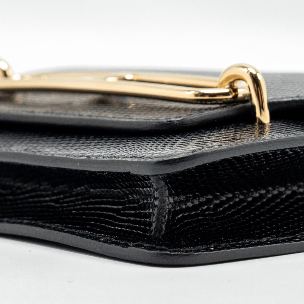 HERMES ROULIS SLIM LIZARD BLACK GHW