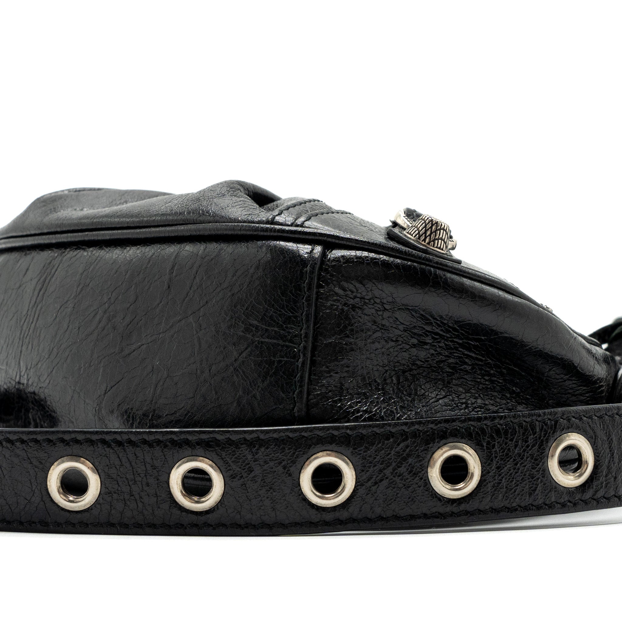 BALENCIAGA LE CARBO XS SHOULDER BAG LAMBSKIN BLACK SHW