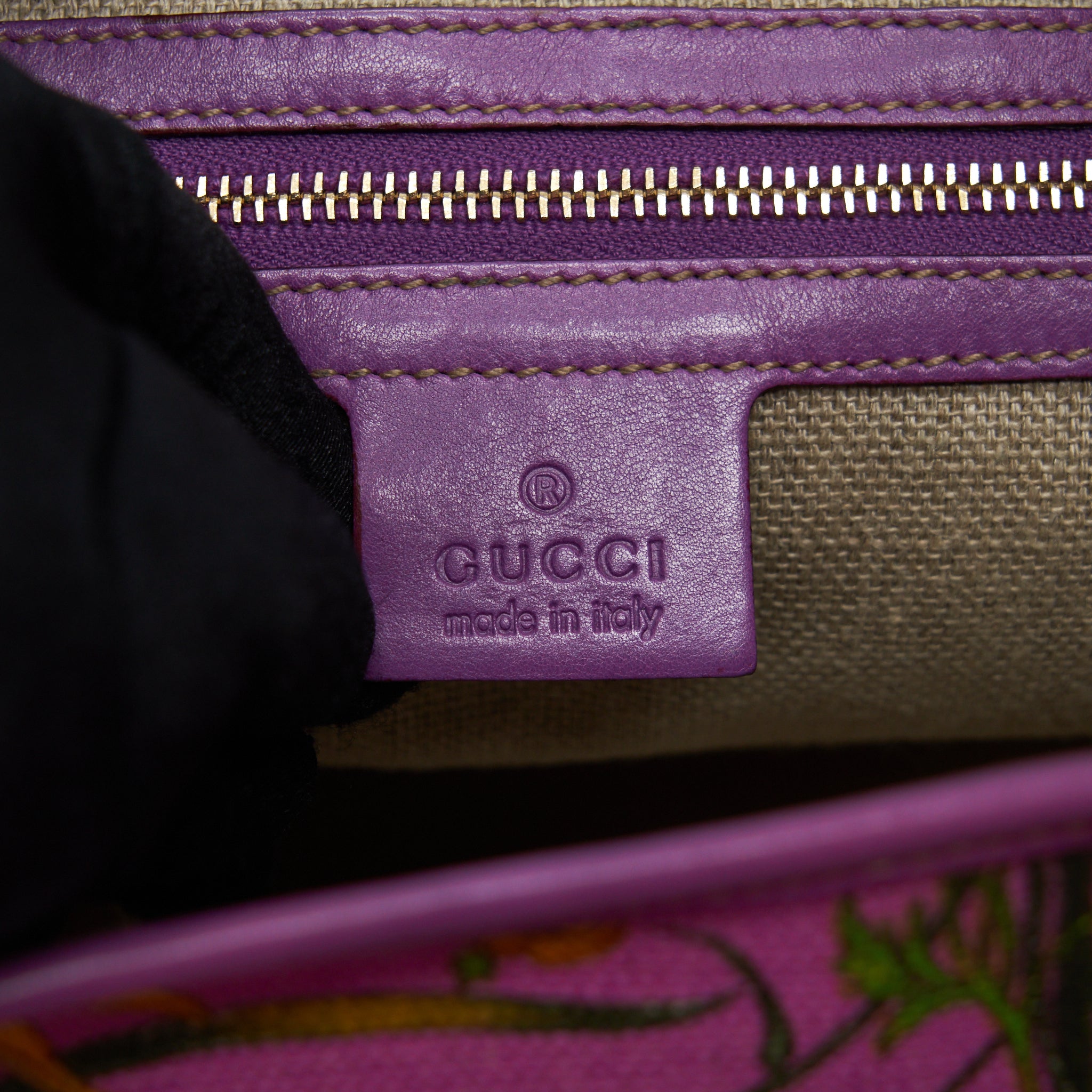 GUCCI FLORA JACKIE BAG CANVAS AND LEATHER MULTICOLOUR GHW