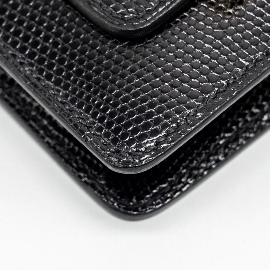 HERMES ROULIS SLIM LIZARD BLACK GHW