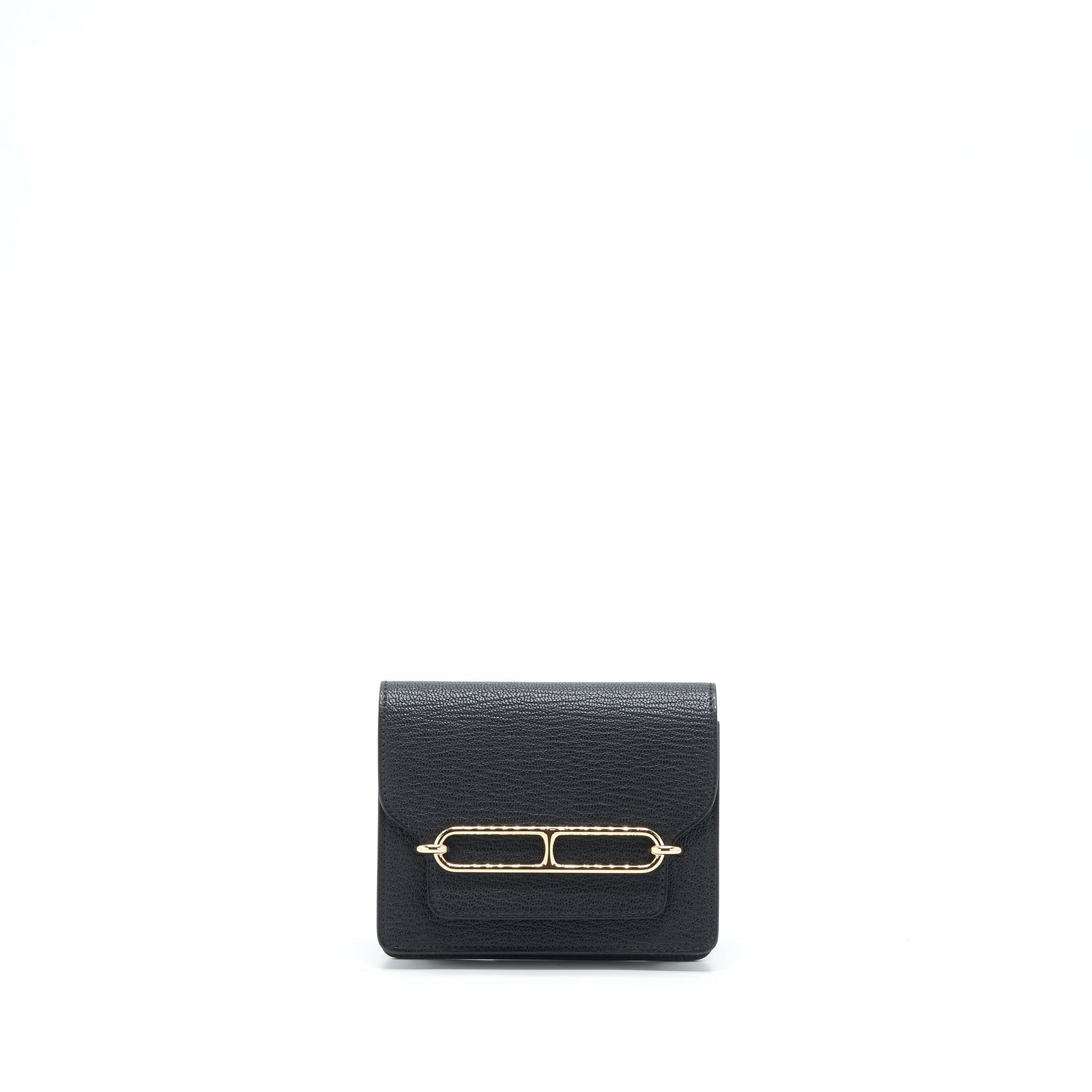 HERMES ROULIS SLIM CHÈVRE MYSORE BLACK GHW