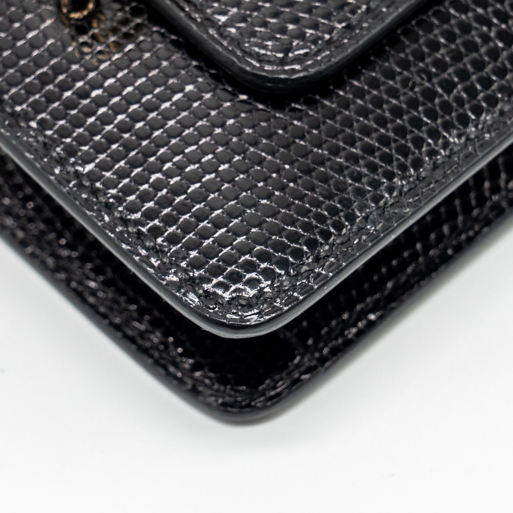 HERMES ROULIS SLIM LIZARD BLACK GHW