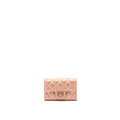 CHANEL 2.55 REISSUE FLAP CARD HOLDER METALLIC GRAINED CALFSKIN ROSE GOLD RGHW
