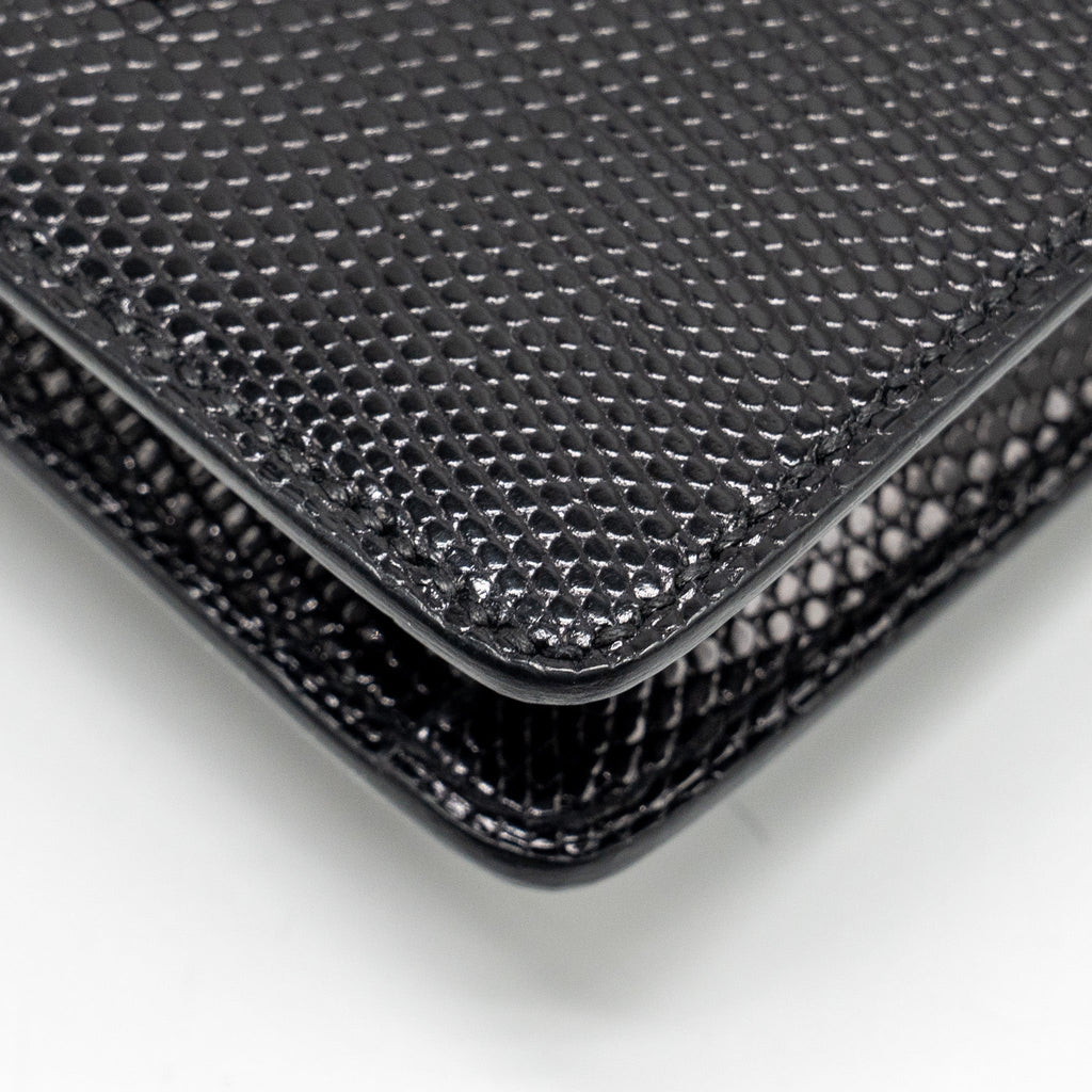 HERMES ROULIS SLIM LIZARD BLACK GHW