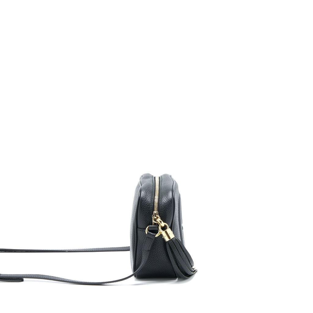 GUCCI SOHO DISCO CAMERA BAG CALFSKIN BLACK LGHW