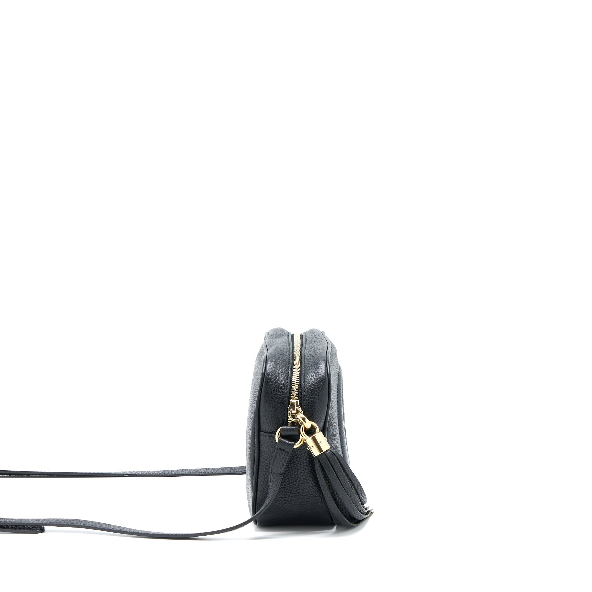 GUCCI SOHO DISCO CAMERA BAG CALFSKIN BLACK LGHW