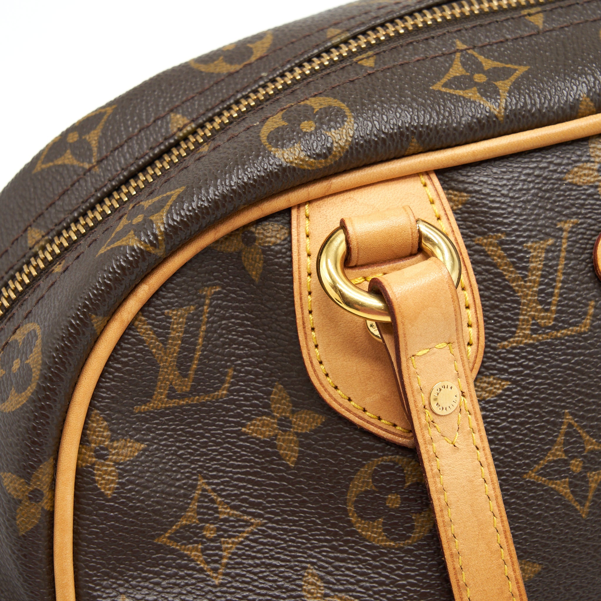 LOUIS VUITTON MONTORGUEIL PM TOTE BAG MONOGRAM CANVAS GHW