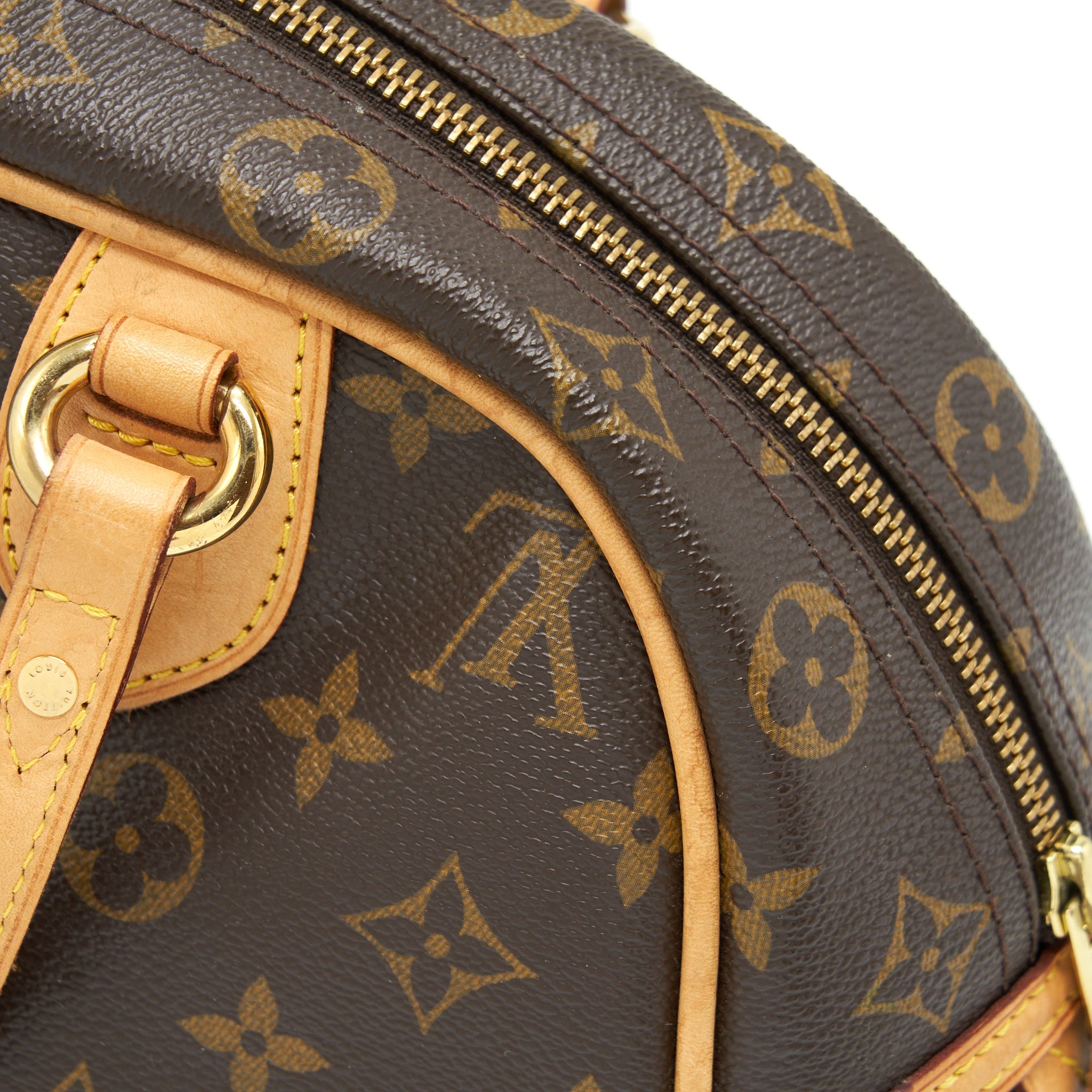 LOUIS VUITTON MONTORGUEIL PM TOTE BAG MONOGRAM CANVAS GHW