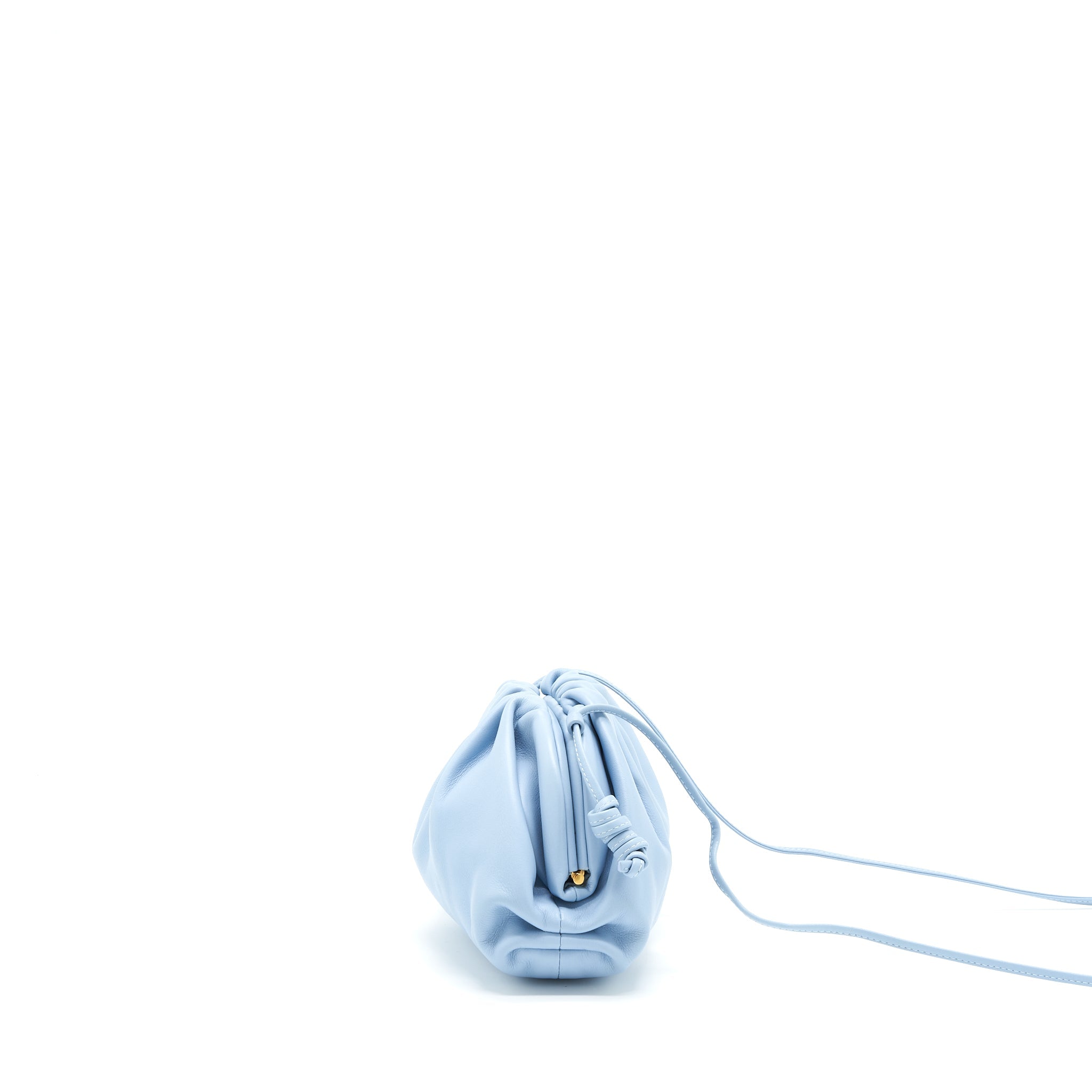 BOTTEGA VENETA MINI POUCH ICE BLUE