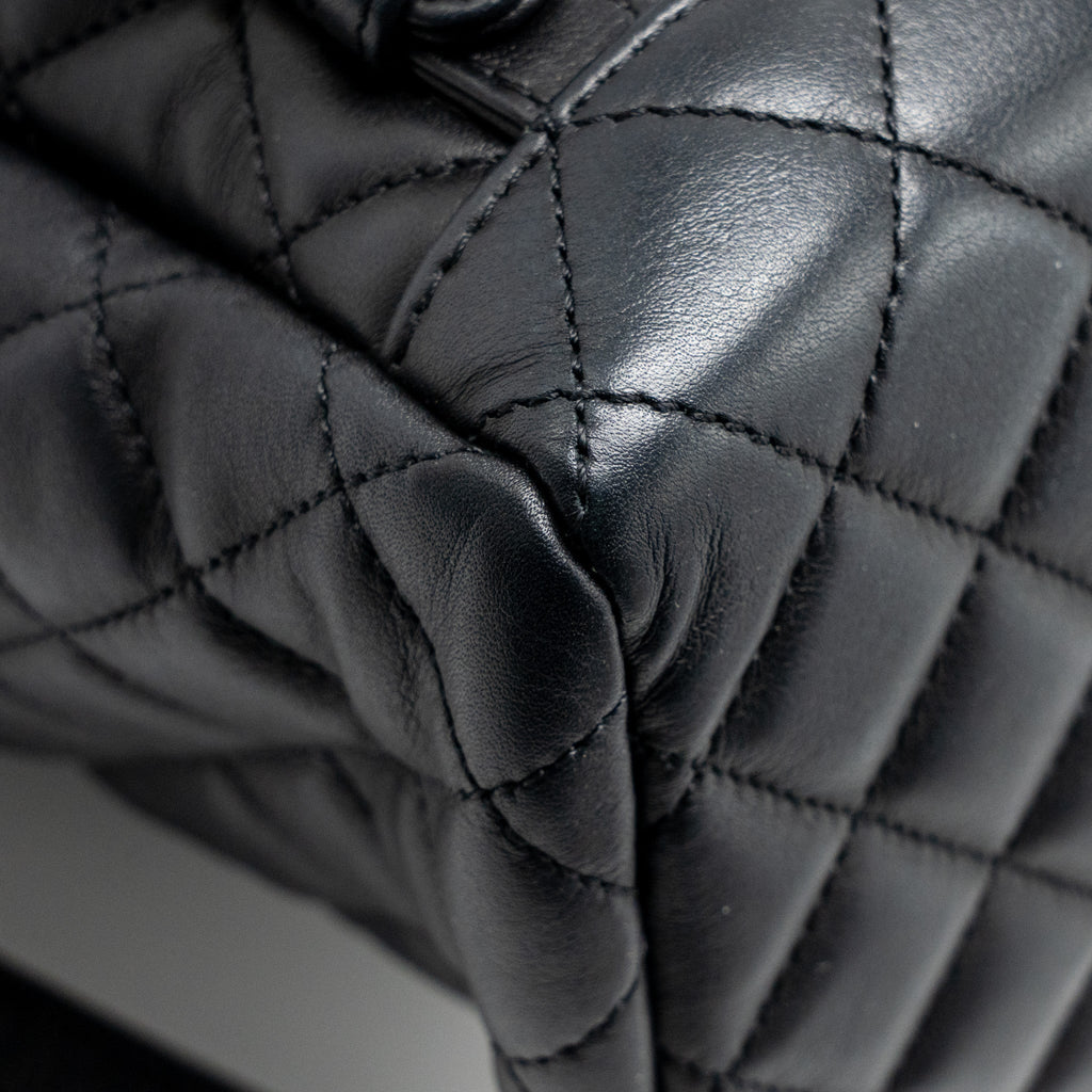 CHANEL SMALL URBAN SPIRIT QUILTED BACKPACK CALFSKIN BLACK GHW