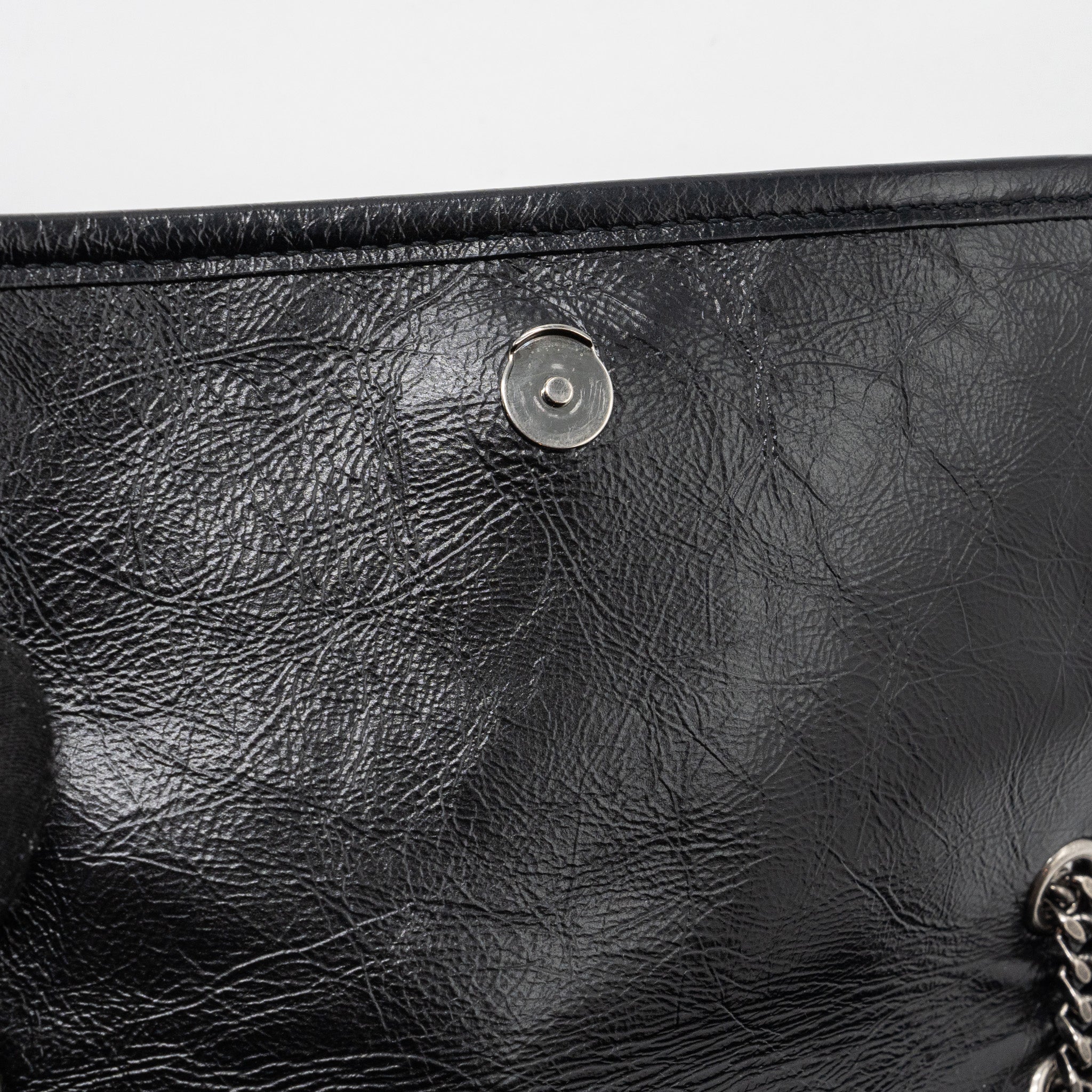 SAINT LAURENT NIKI BABY CALFSKIN BLACK RUTHENIUM HARDWARE