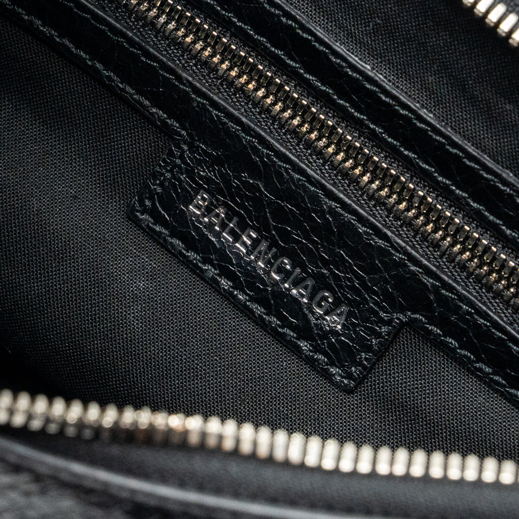 BALENCIAGA LE CARGOLE SMALL SHOULDER BAG LAMBSKIN BLACK SHW