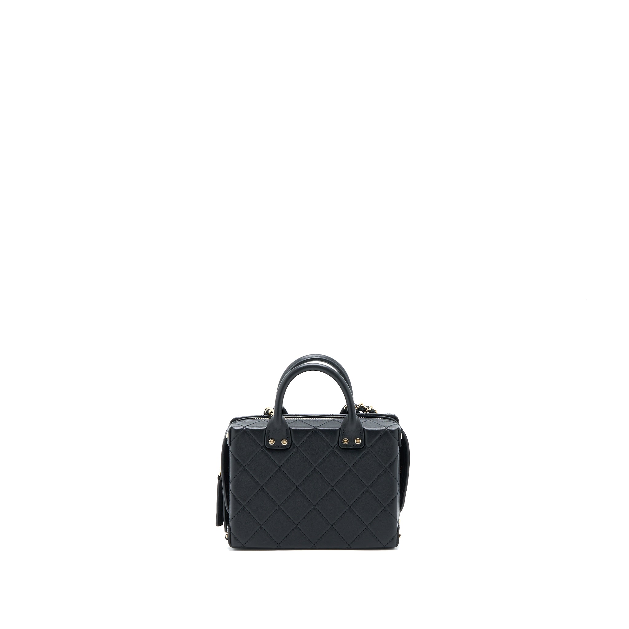 CHANEL 22B SMALL VANITY CASE CALFSKIN BLACK GHW (MICROCHIP)