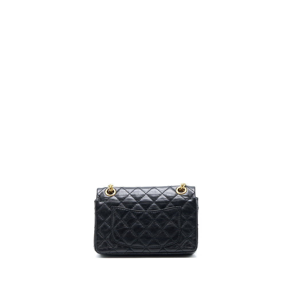 CHANEL MINI 2.55 REISSUE FLAP BAG LUCKY CHARMS CASINO LIMITED AGED CALFSKIN BRUSHED GHW