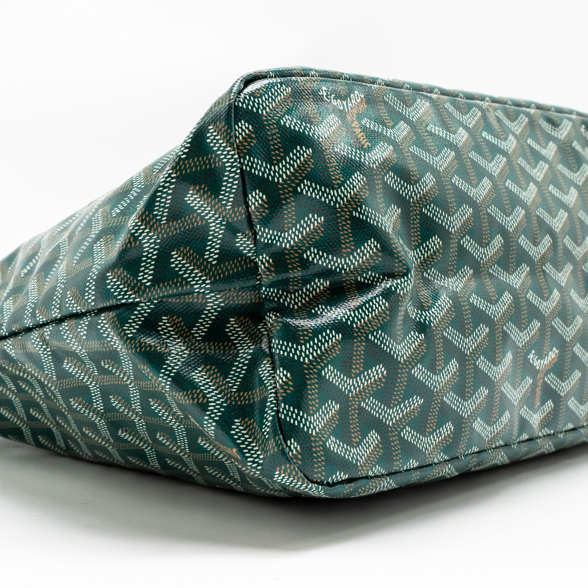 GOYARD BOHEME HOBO PM GOYARDINE CANVAS/CALFSKIN GREEN SHW