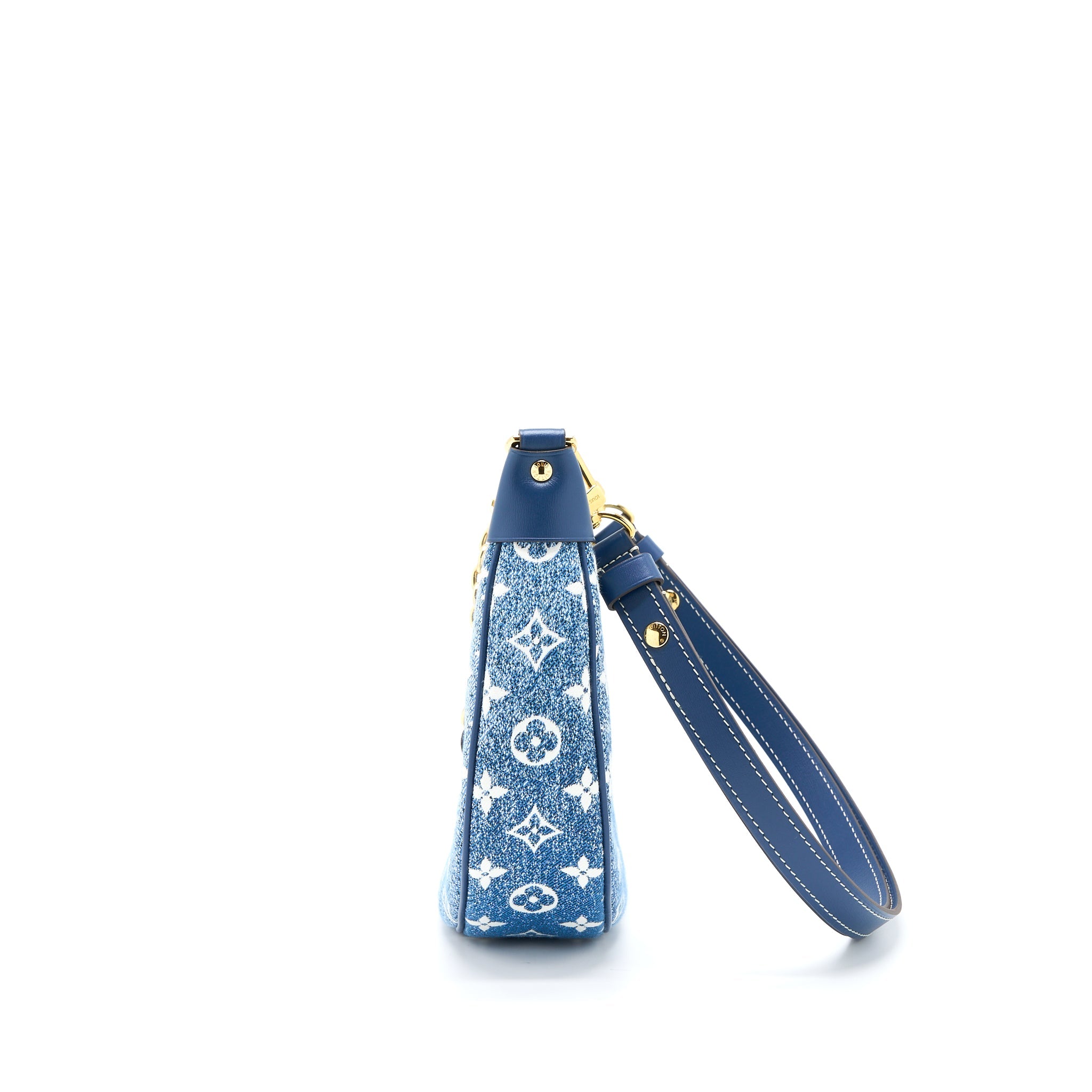 LOUIS VUITTON HALF MOON LOOP BAG DENIM BLUE GHW