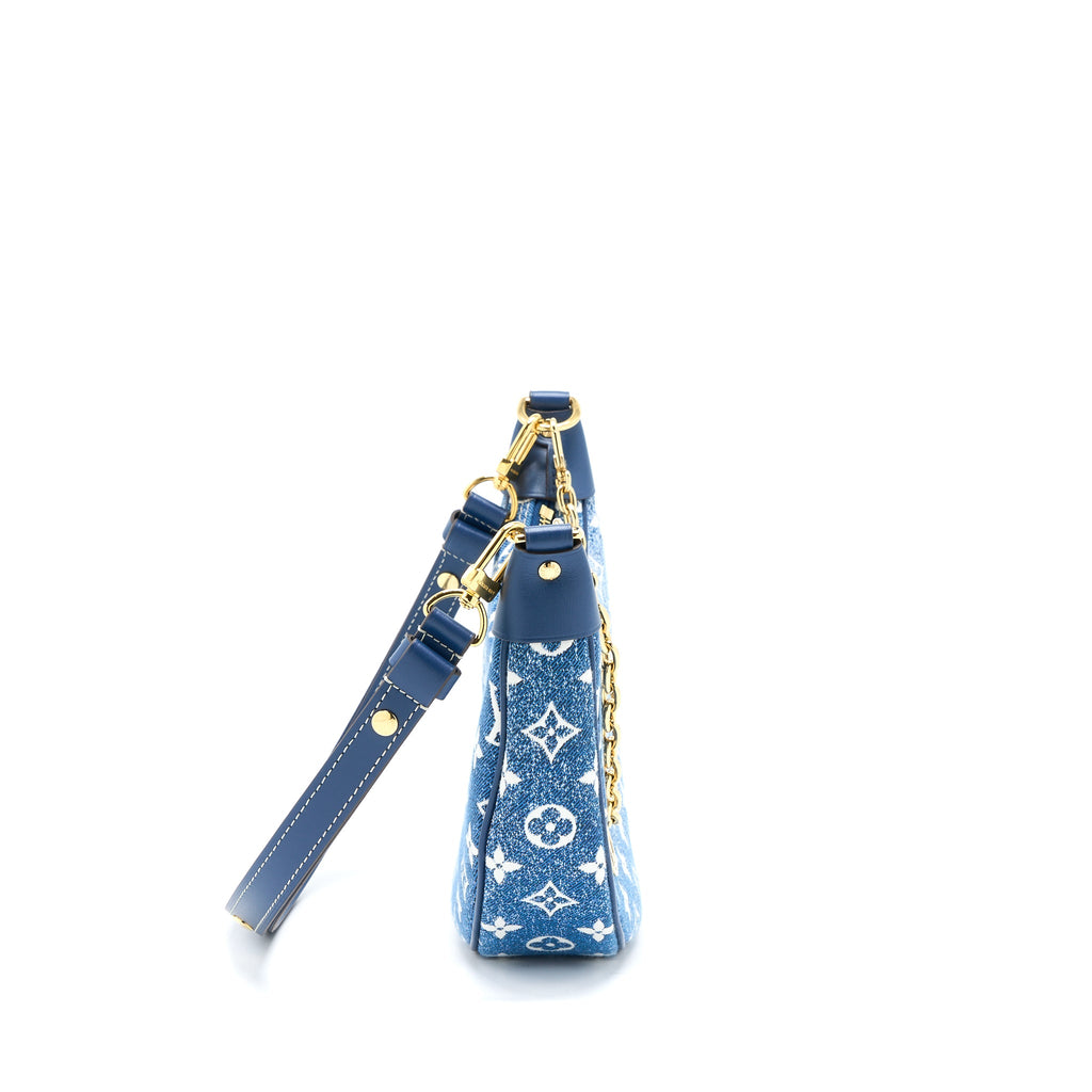 LOUIS VUITTON HALF MOON LOOP BAG DENIM BLUE GHW