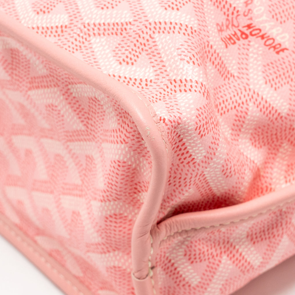 GOYARD MINI ANJOU TOTE GOYARDINE CANVAS / CALFSKIN PINK
