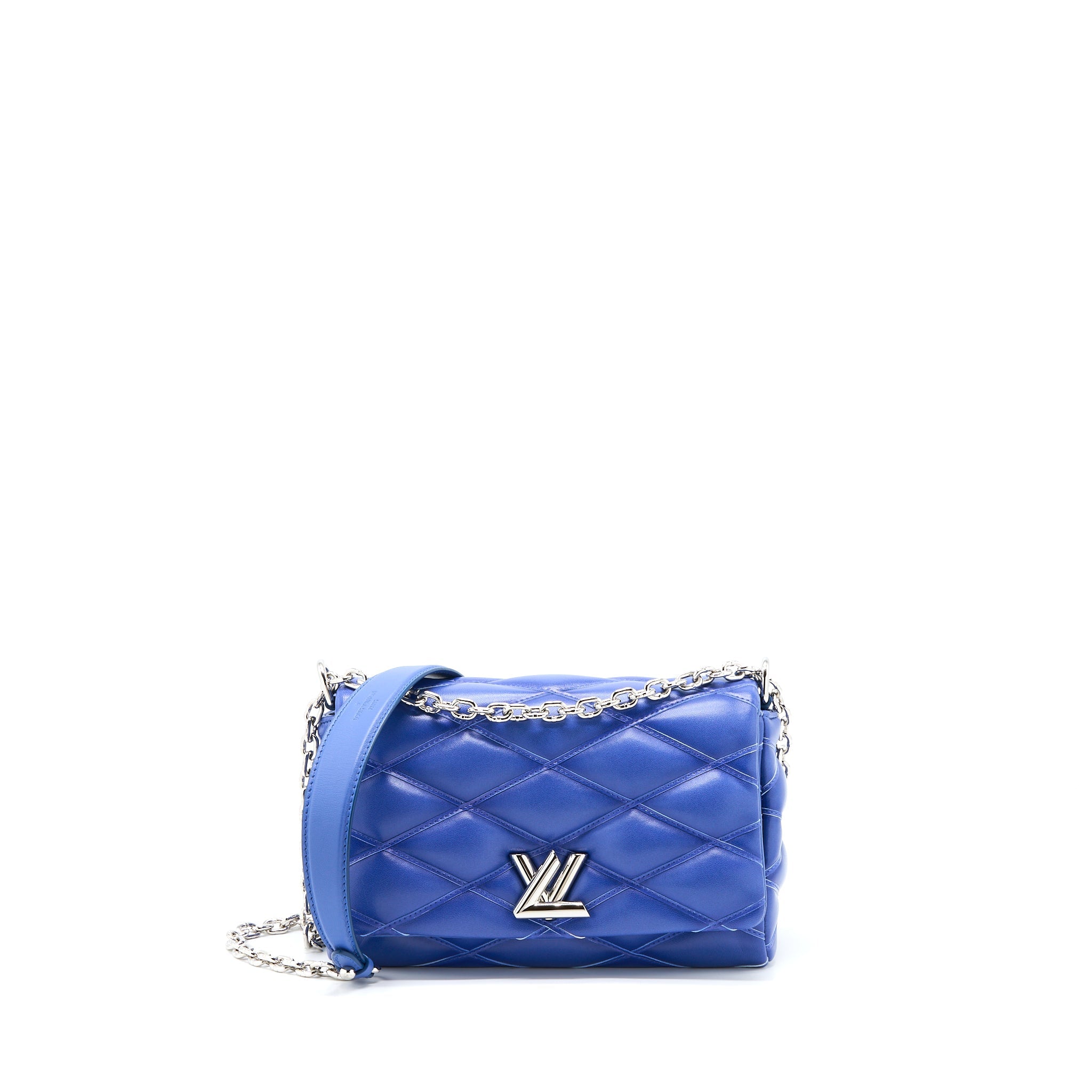 LOUIS VUITTON GO-14 MALLETAGE PM LAMBSKIN BLUE SHW