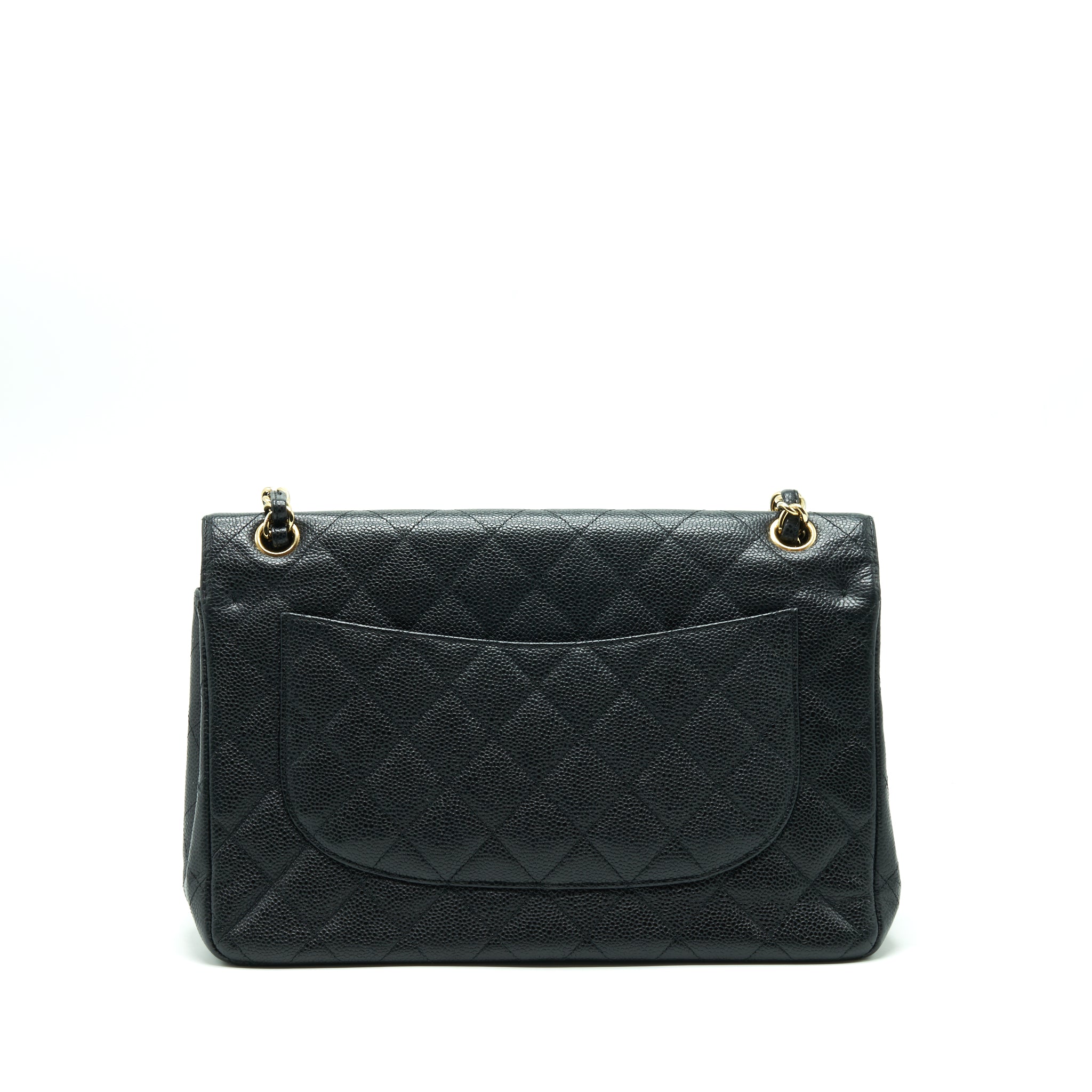 CHANEL JUMBO CLASSIC DOUBLE FLAP BAG CAVIAR BLACK GHW