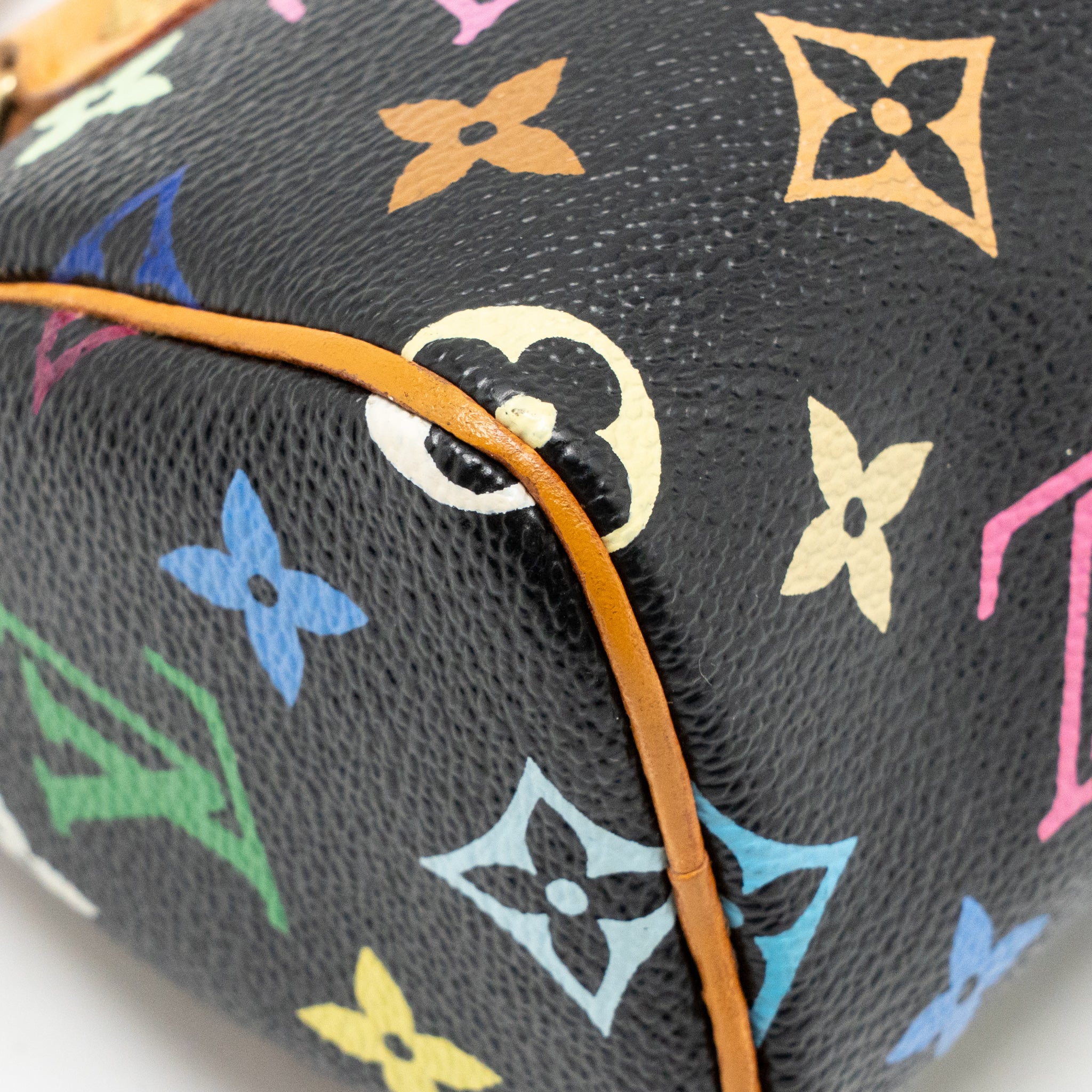 LOUIS VUITTON NANO SPEEDY BLACK MONOGRAM MULTICOLOUR GHW