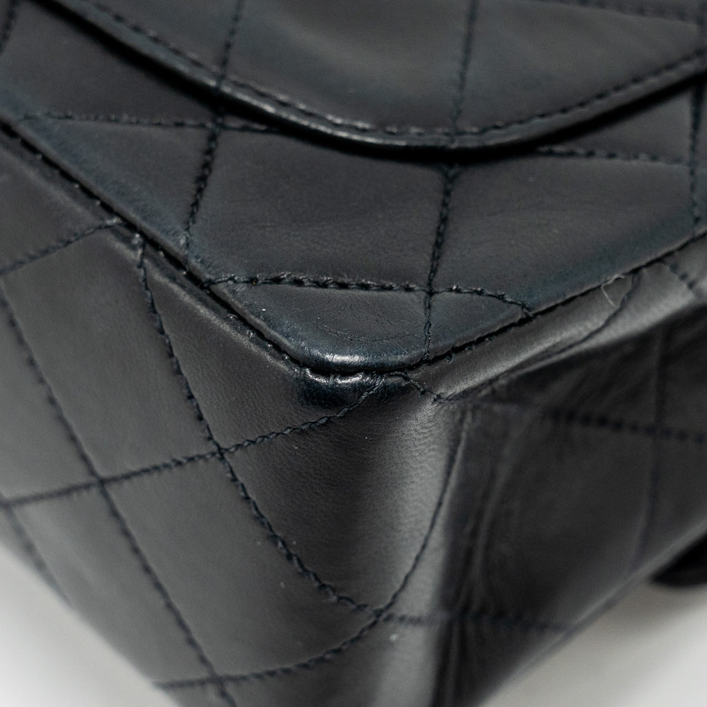 CHANEL VINTAGE MINI SQUARE FLAP BAG LAMBSKIN BLACK GHW