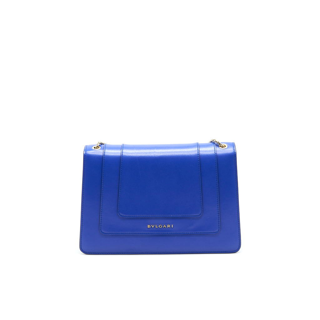 BVLGARI SERPENTI FOREVER SHOULDER BAG IN BLUE GHW