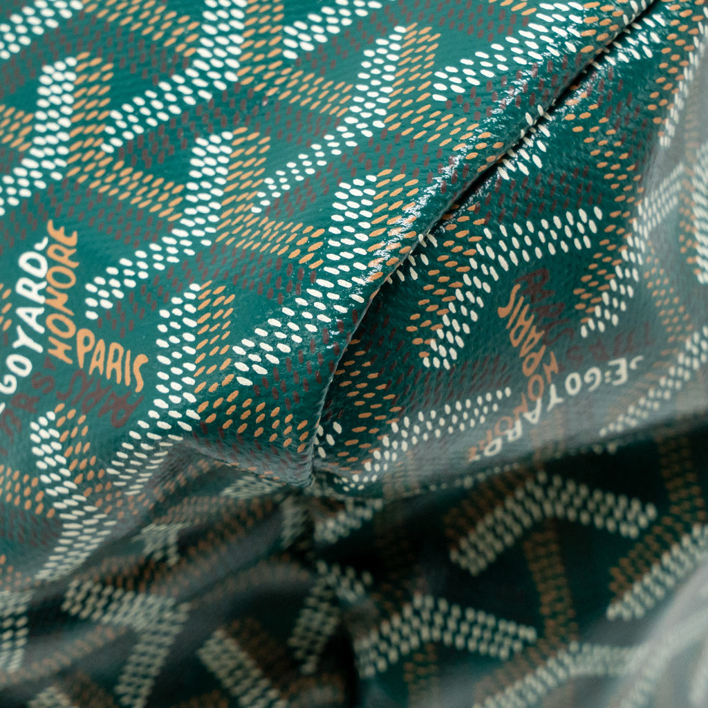 GOYARD BOHEME HOBO PM GOYARDINE CANVAS/CALFSKIN GREEN SHW
