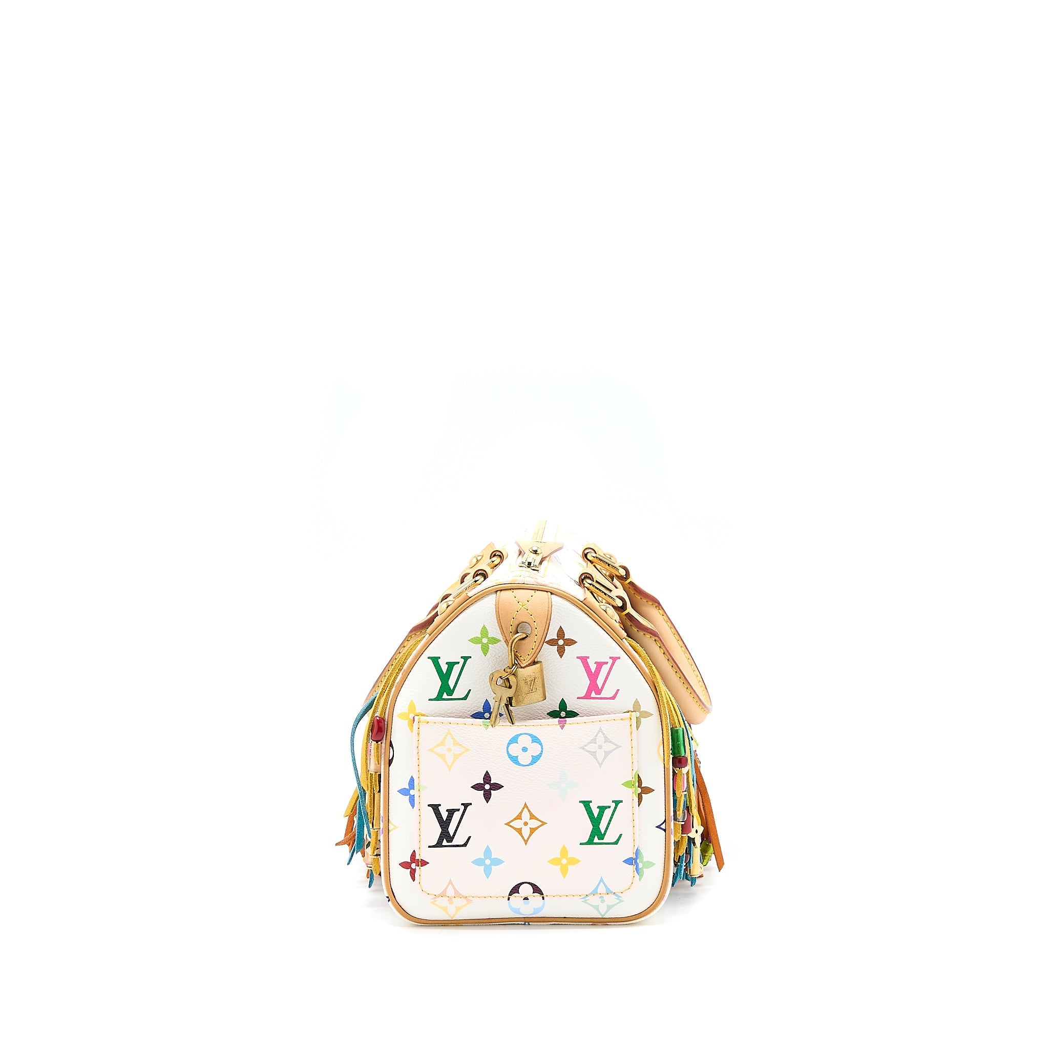 LOUIS VUITTON VINTAGE SPEEDY 25 LIMITED EDITION WHITE/MULTICOLOUR GHW