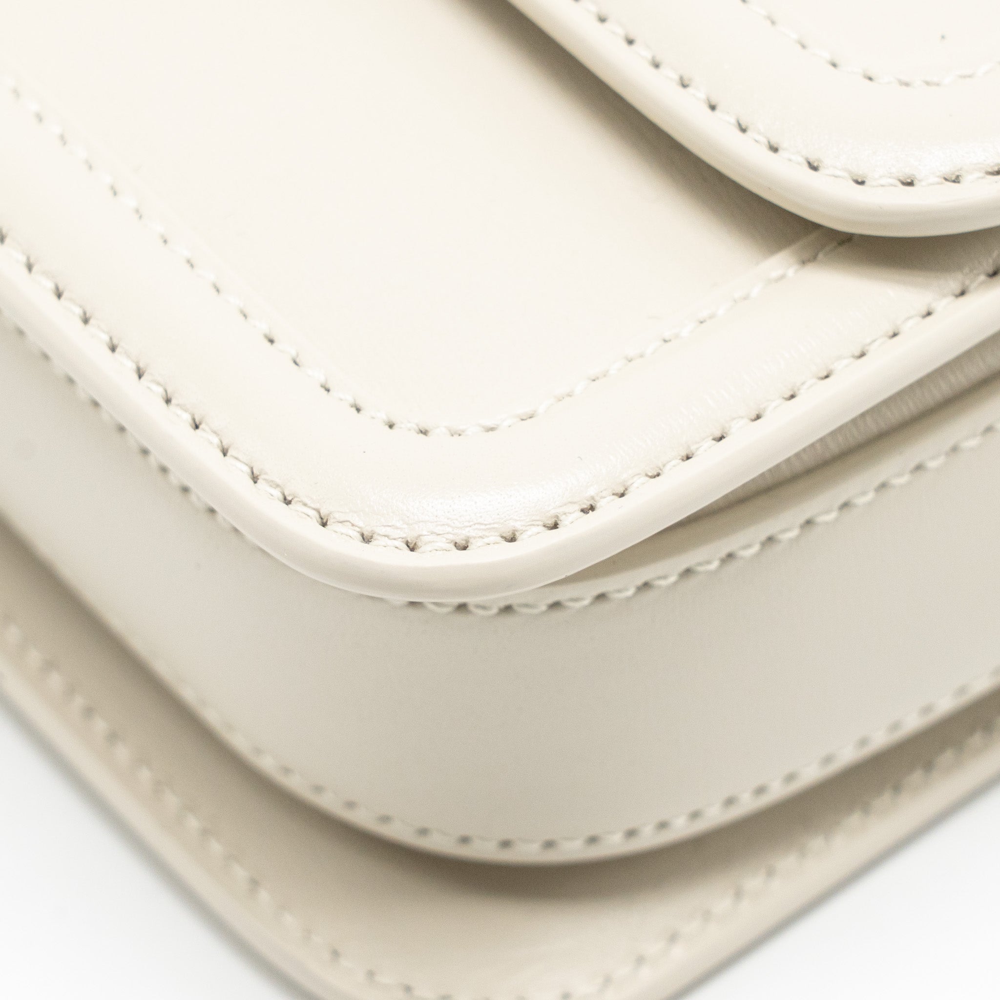 SAINT LAURENT SMALL SOLFERINO SATCHEL CROSSBODY BAG CALFSKIN WHITE GHW