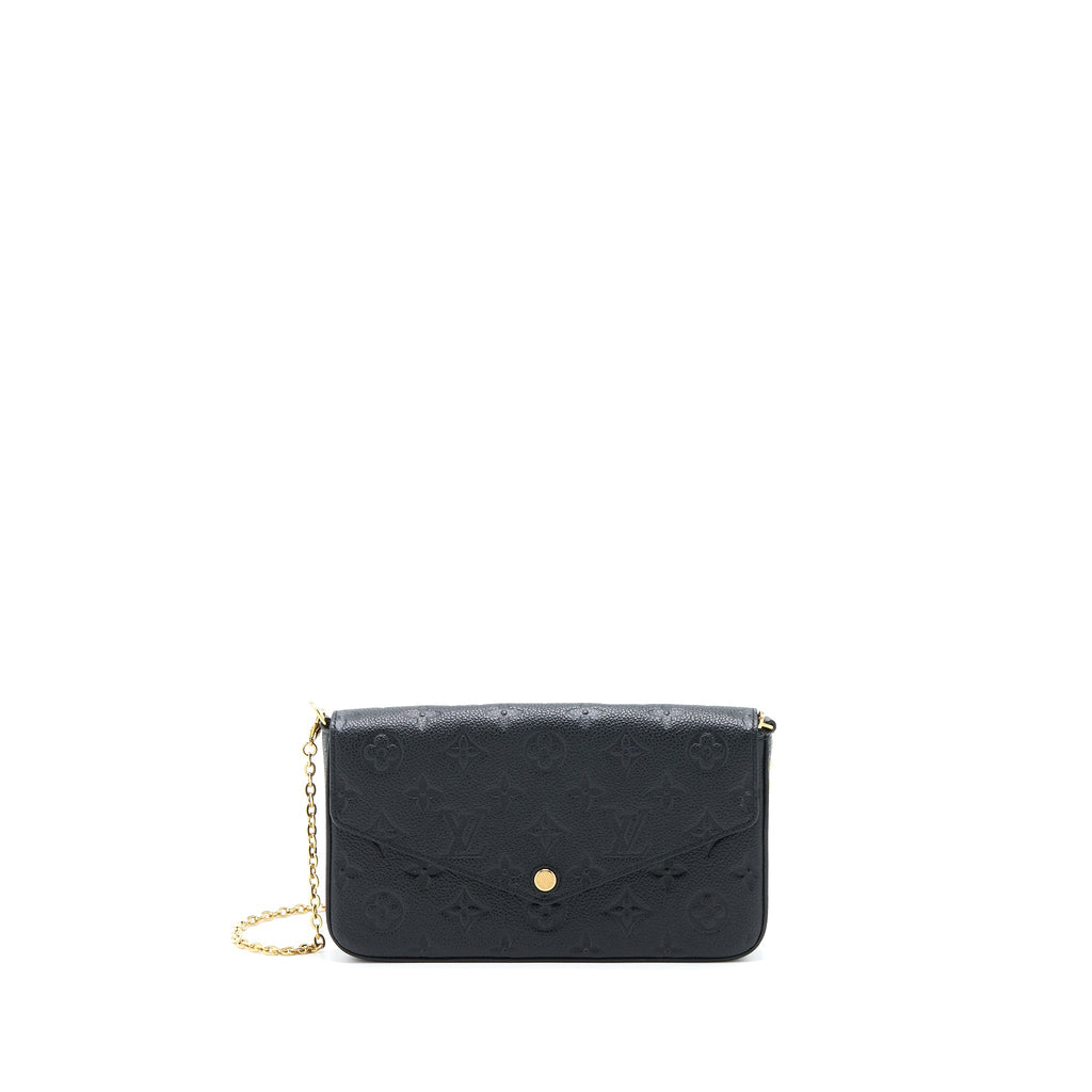 LOUIS VUITTON FELICIE POCHETTE MONOGRAM EMPREINTE BLACK GHW