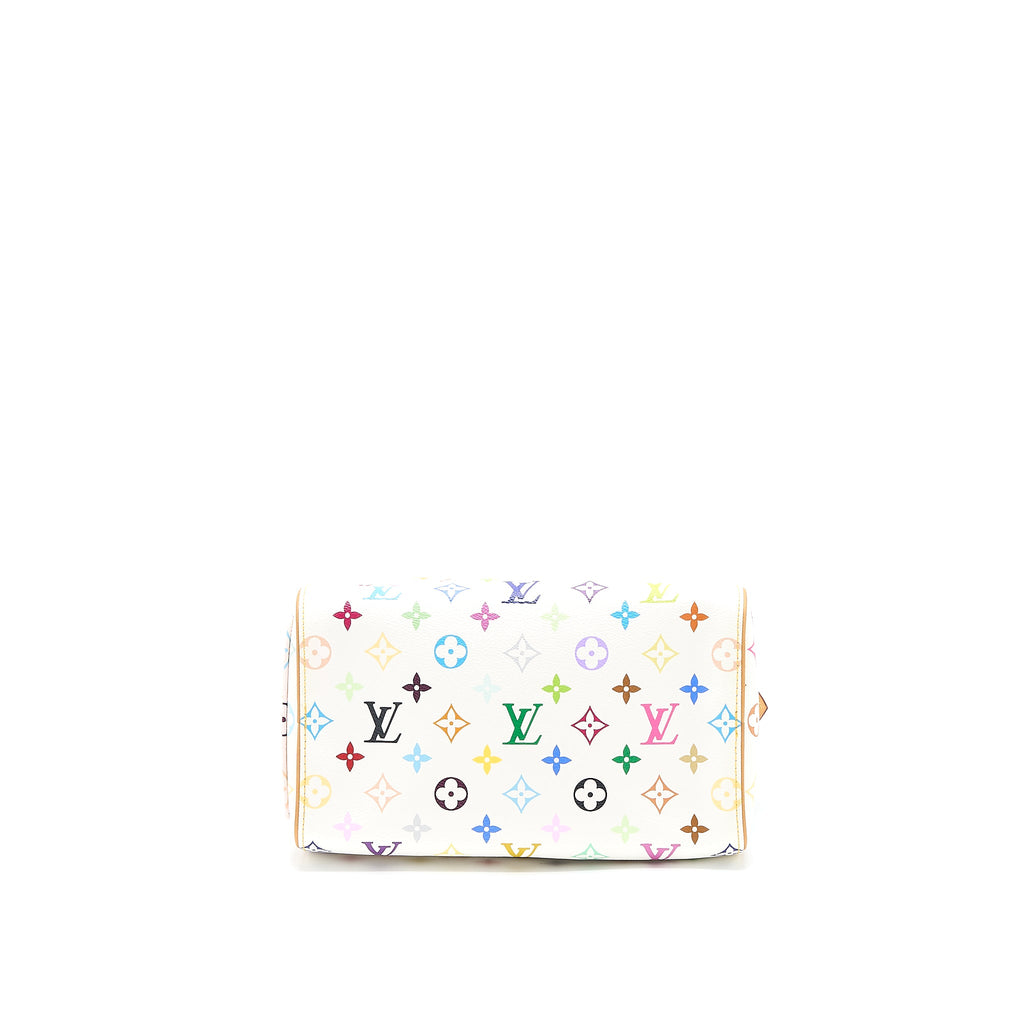 LOUIS VUITTON VINTAGE SPEEDY 25 LIMITED EDITION WHITE/MULTICOLOUR GHW