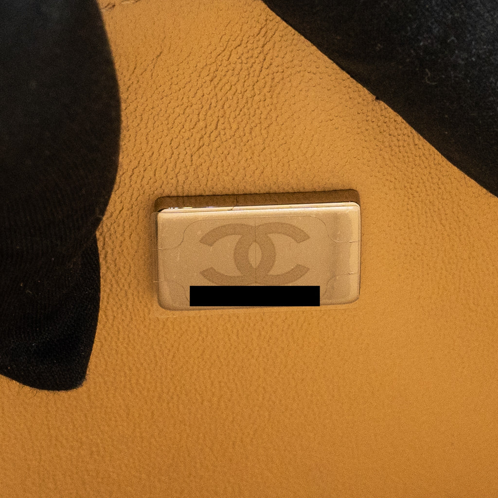 CHANEL SMALL CLASSIC DOUBLE FLAP BAG LAMBSKIN BEIGE SHW (MICROCHIP)