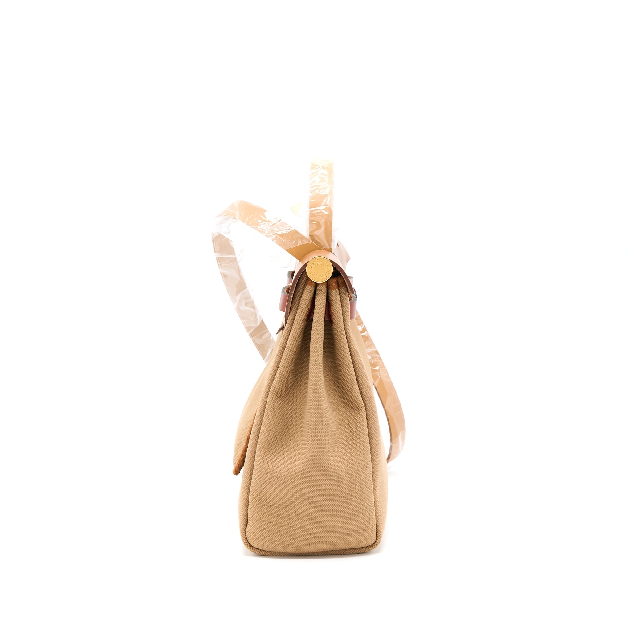 HERMES HERBAG ZIP 31 CANVAS CHAI/SABLE/FAUVE GHW