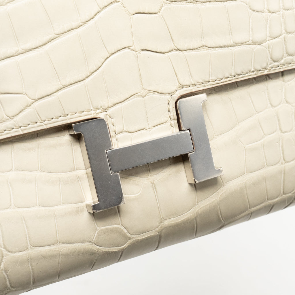HERMES CONSTANCE TO GO MATTE ALLIGATOR MISSISSIPPIENSIS 8L BETON SHW