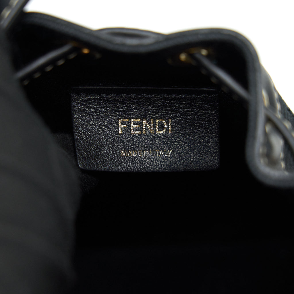 FENDI MON TRESOR BLACK CANVAS BAG