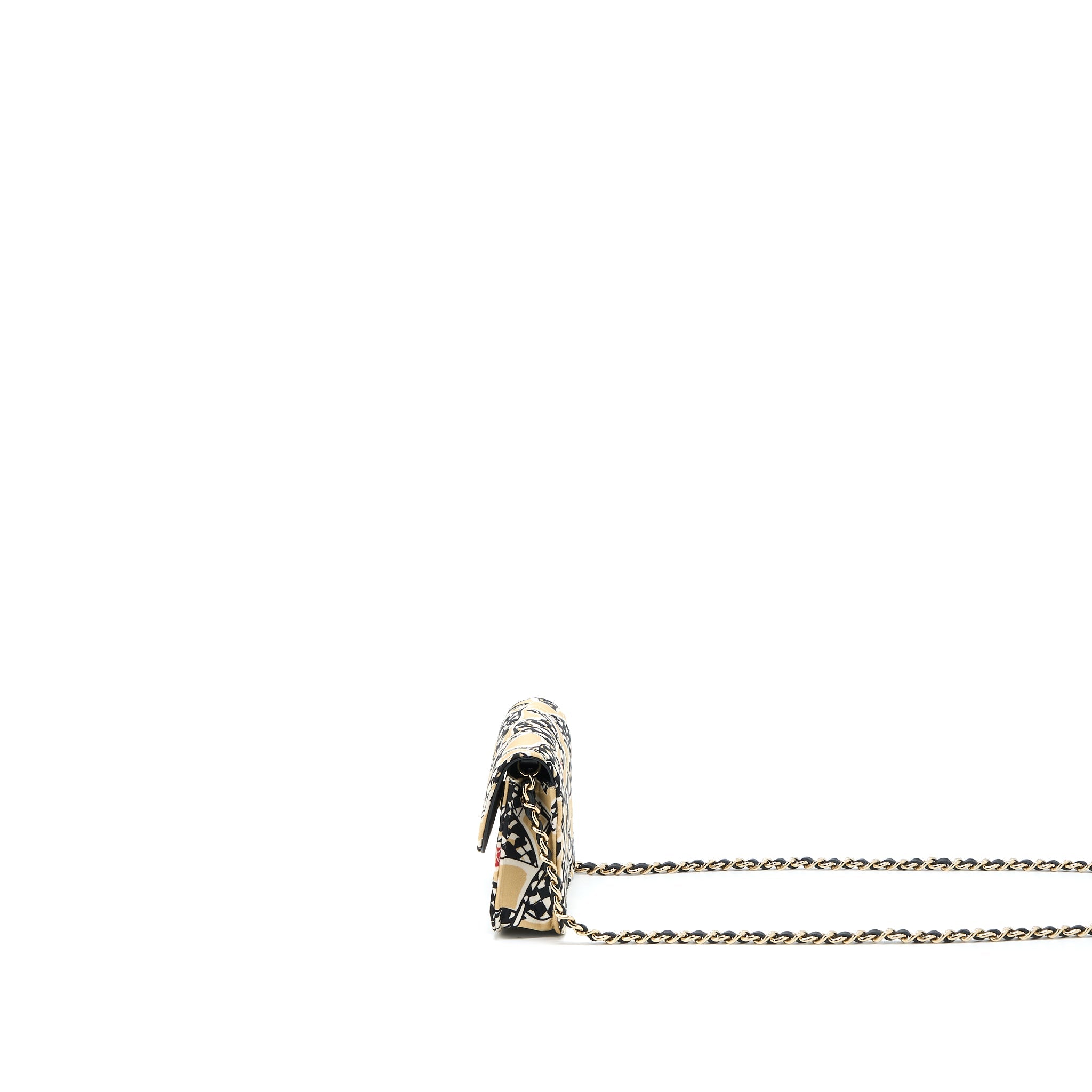 CHANEL MINI FLAP BAG FABRIC MULTICOLOUR LGHW (MICROCHIP)