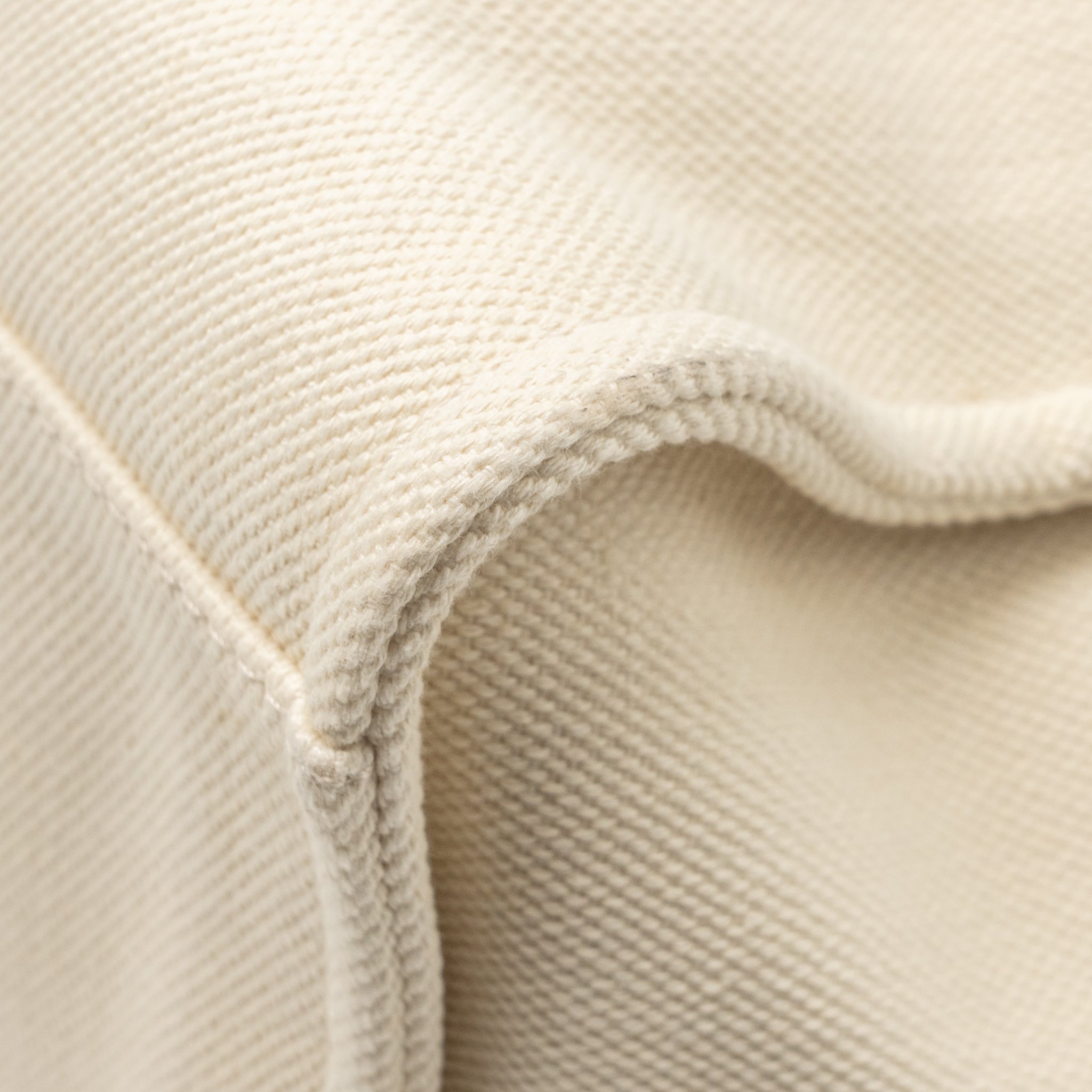 CHANEL DEAUVILLE TOTE BAG WITH PEARL LOGO FABRIC/LEATHER CREAMY WHITE/BEIGE LGHW