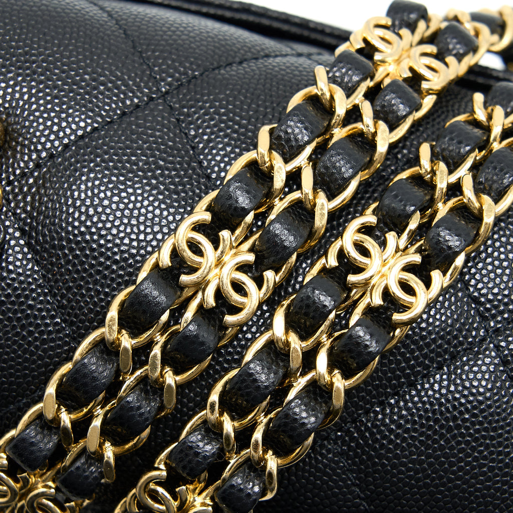 CHANEL 22K COCO FIRST CAVIAR BLACK GHW (MICROCHIP)
