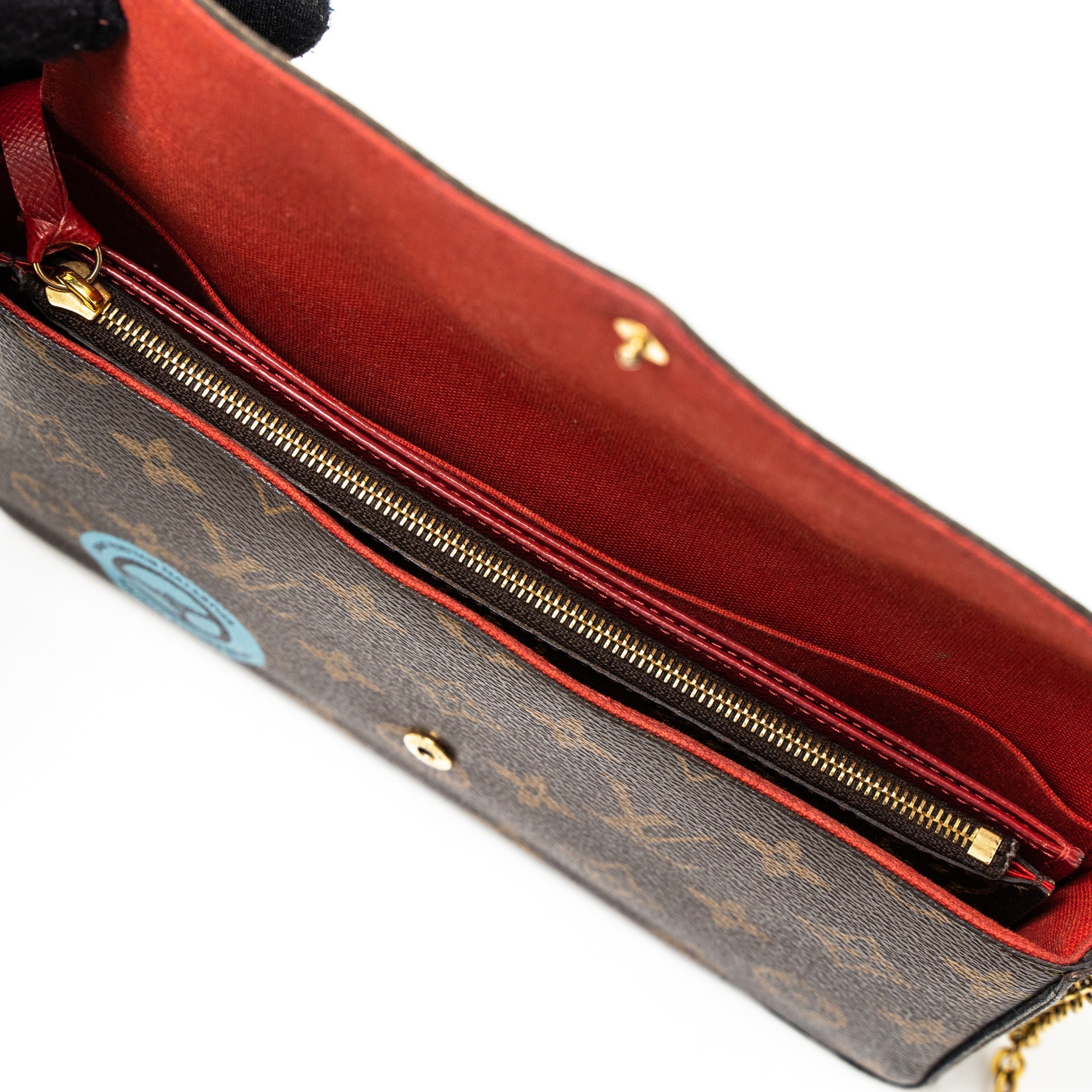 LOUIS VUITTON FÉLICIE POCHETTE LIMITED EDITION MONOGRAM CANVAS GHW