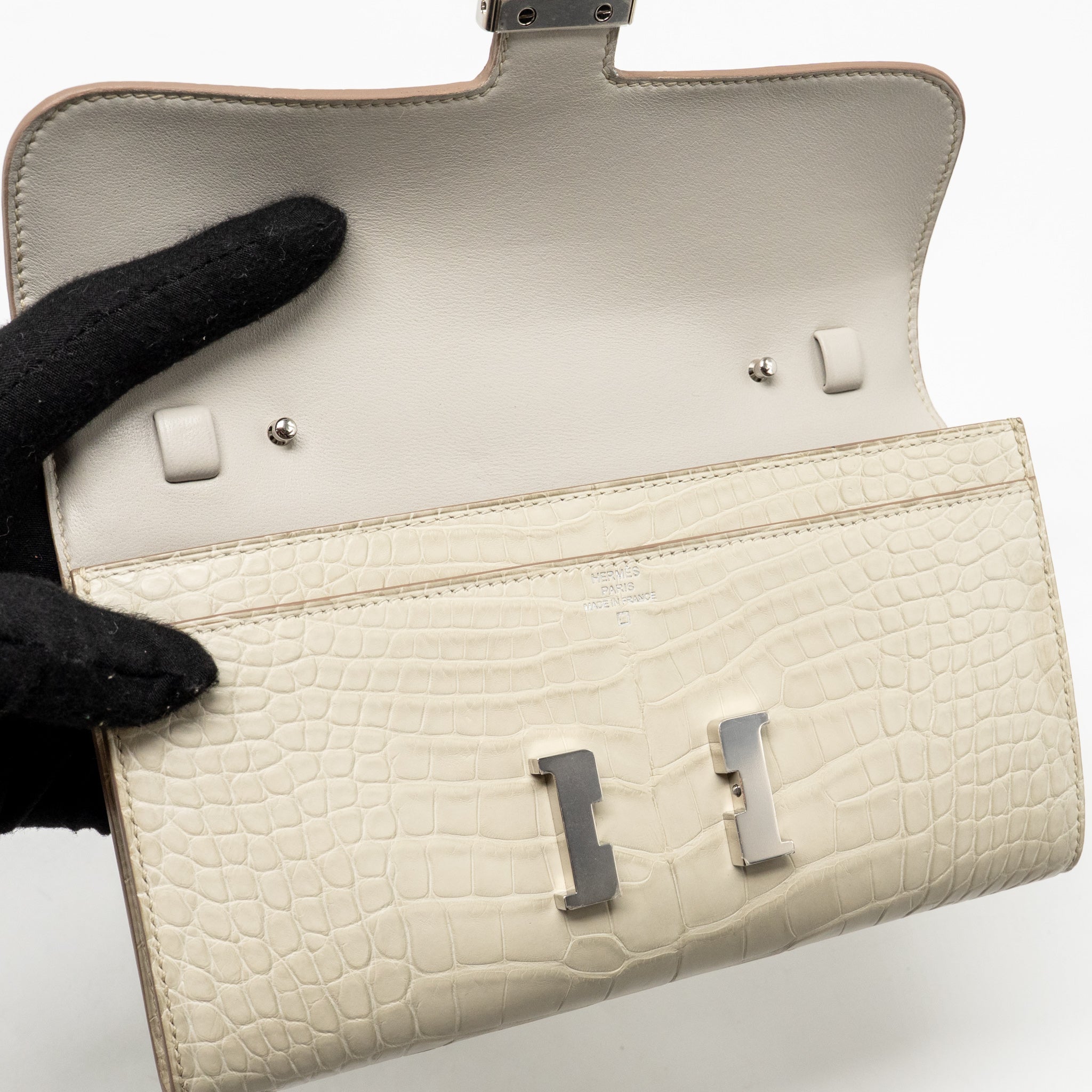 HERMES CONSTANCE TO GO MATTE ALLIGATOR MISSISSIPPIENSIS 8L BETON SHW