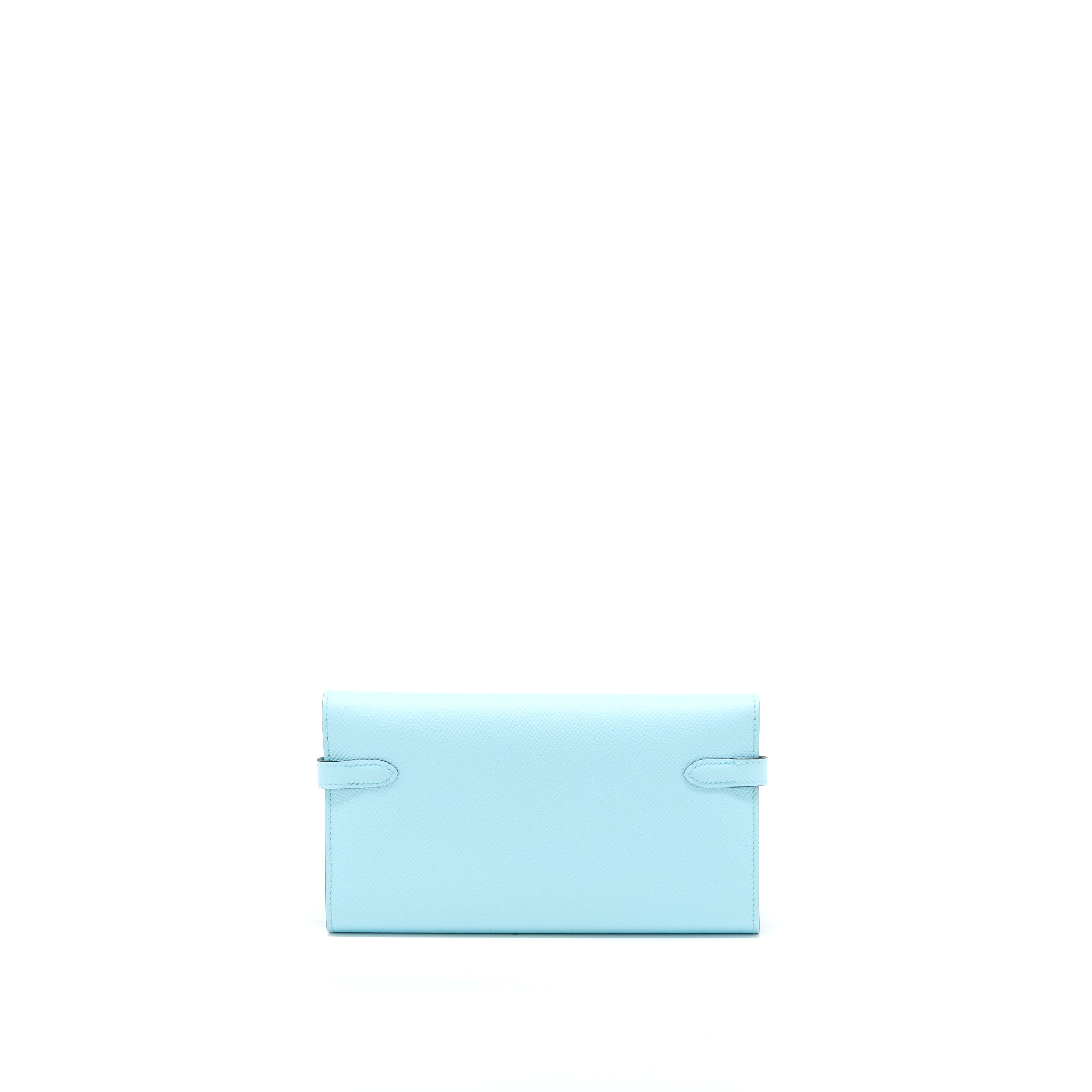 HERMES KELLY LONG WALLET EPSOM U2 BLUE ZEPHYR SHW