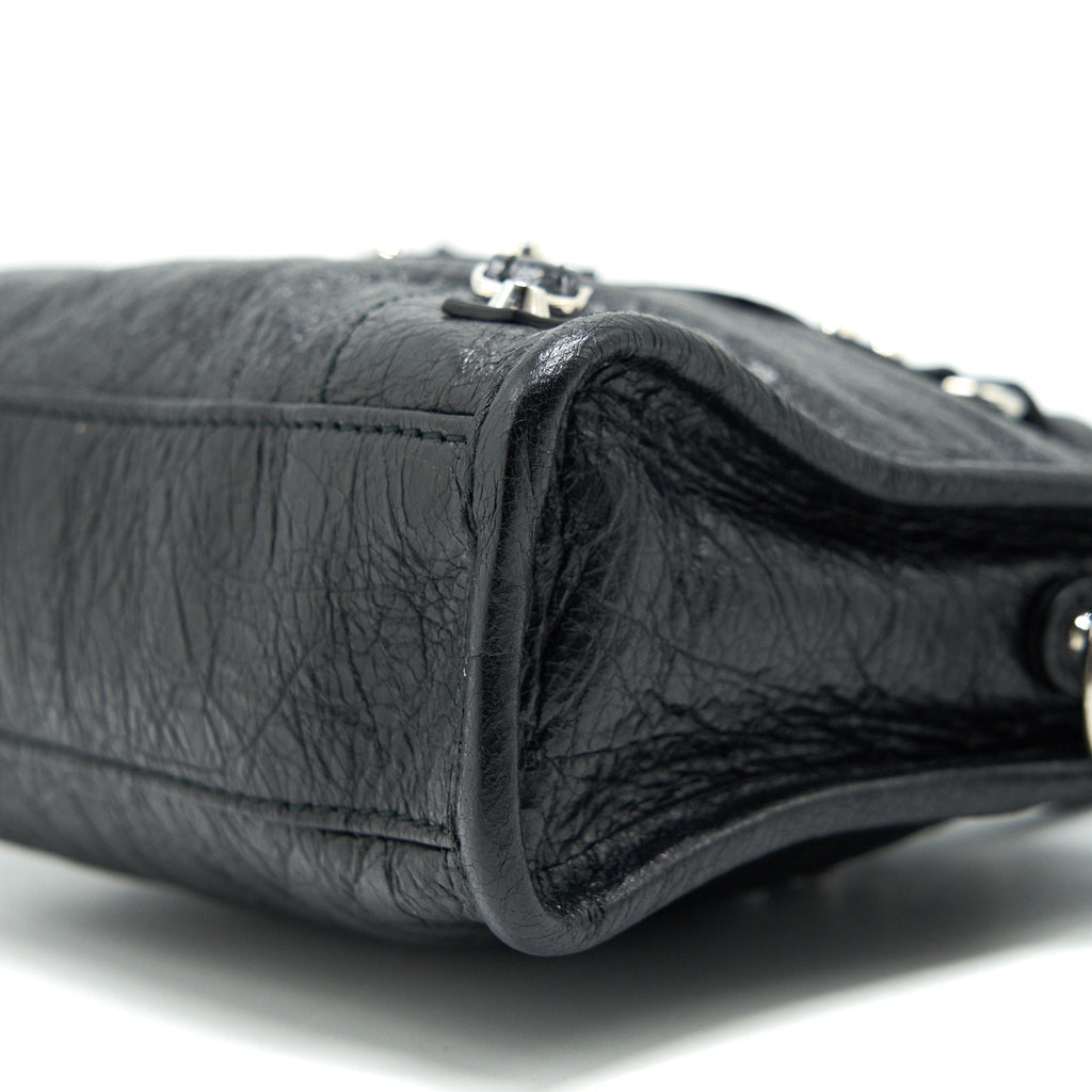 BALENCIAGA NANO CITY BAG BLACK SHW